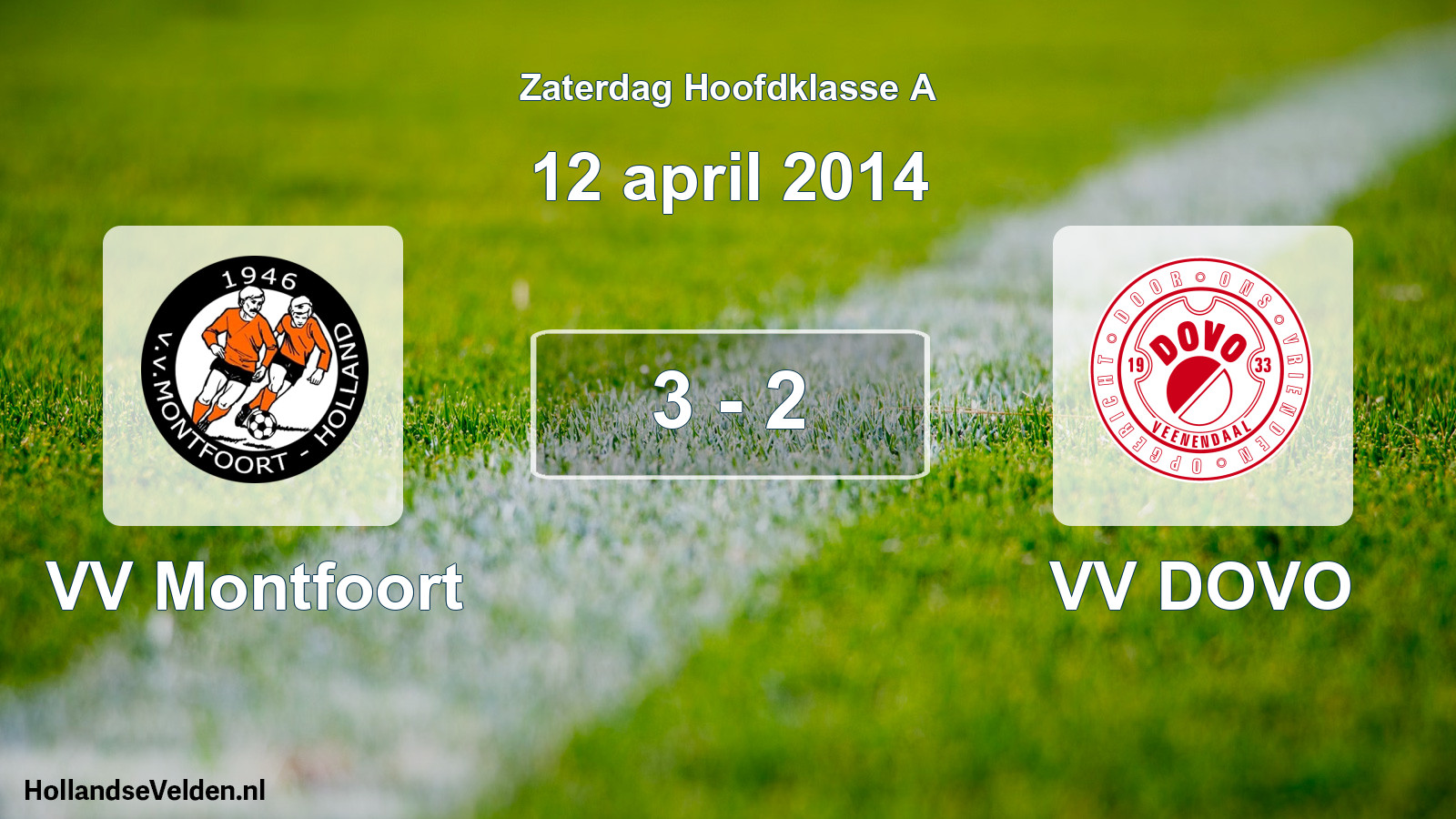 Total number of matches played: VV Montfoort - VV DOVO 3 - 2 (12 April 2014)