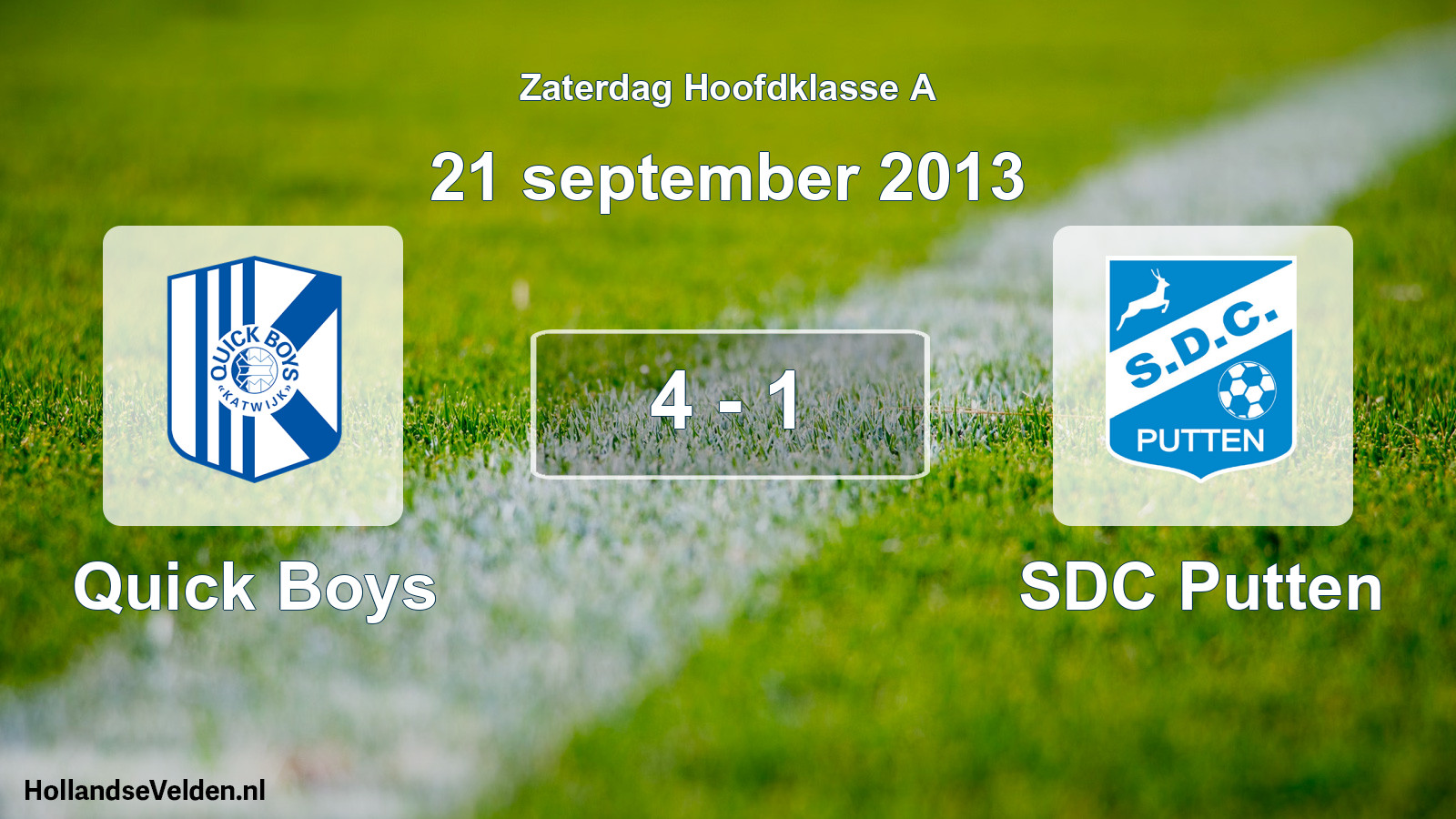 Total number of matches played: Quick Boys - SDC Putten 4 - 1 (21 September 2013)