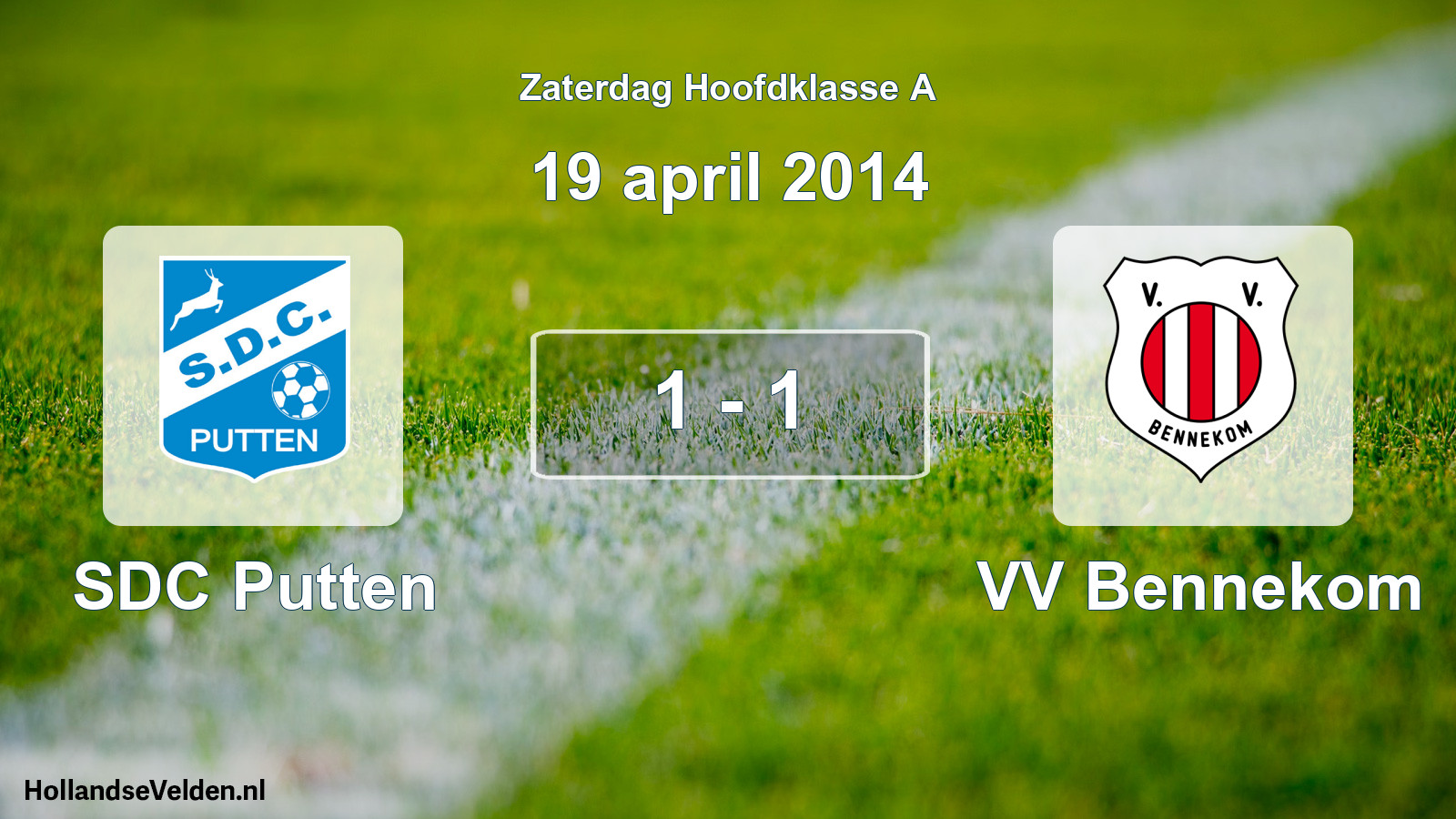 Total number of matches played: SDC Putten - VV Bennekom 1 - 1 (19 April 2014)
