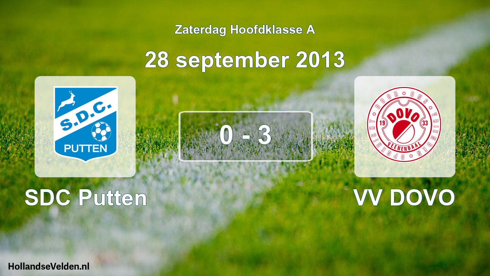 Total number of matches played: SDC Putten - VV DOVO 0 - 3 (28 September 2013)