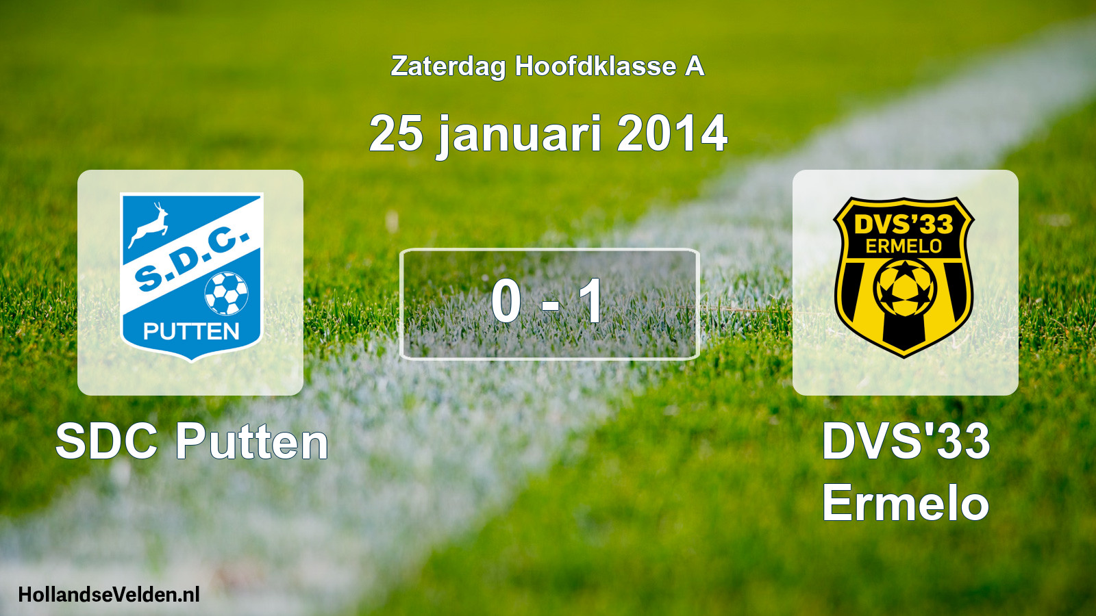 Total number of matches played: SDC Putten - DVS'33 Ermelo 0 - 1 (25 January 2014)