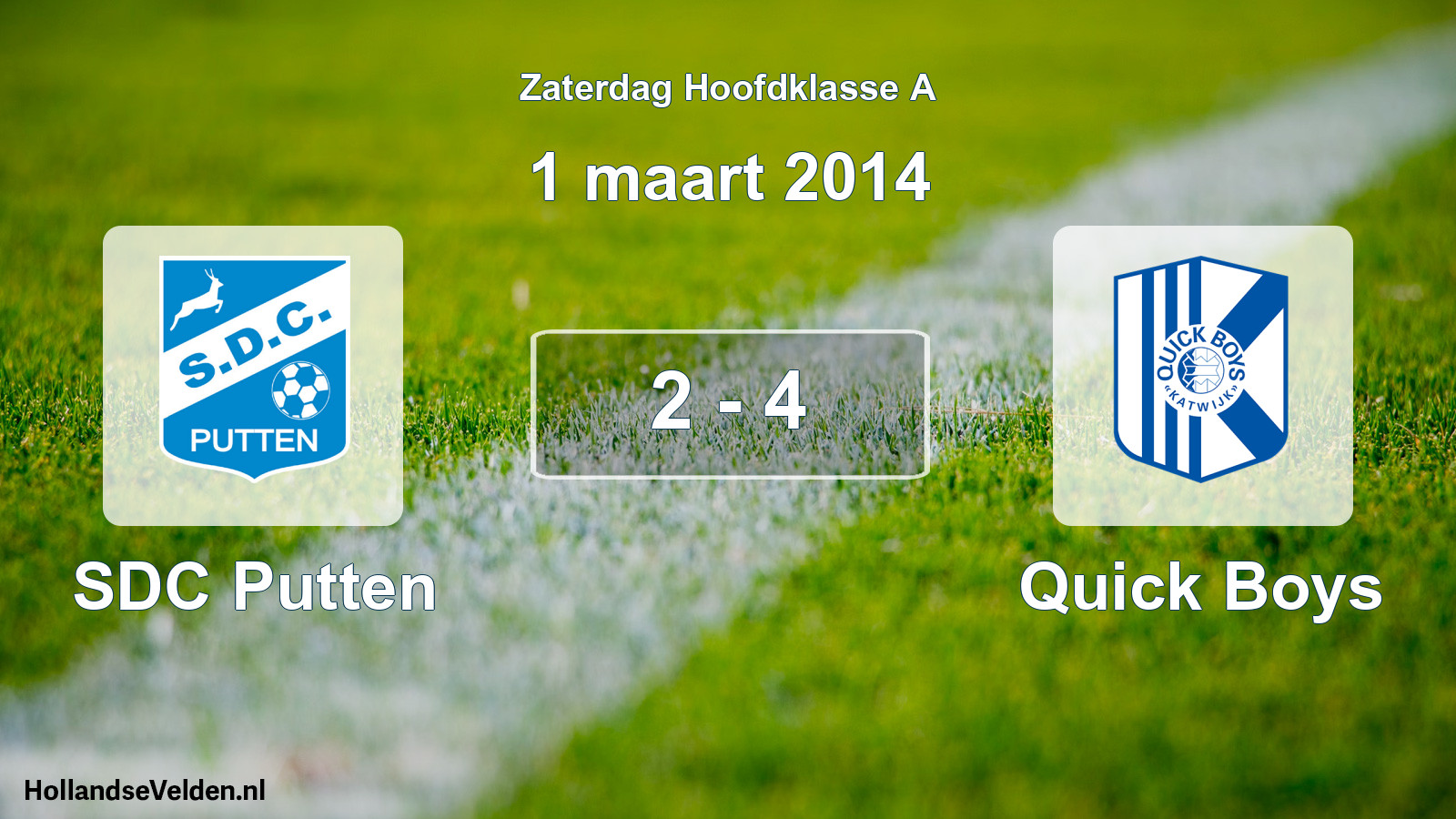 Gespeelde wedstrijd: SDC Putten - Quick Boys 2 - 4 (1 maart 2014)