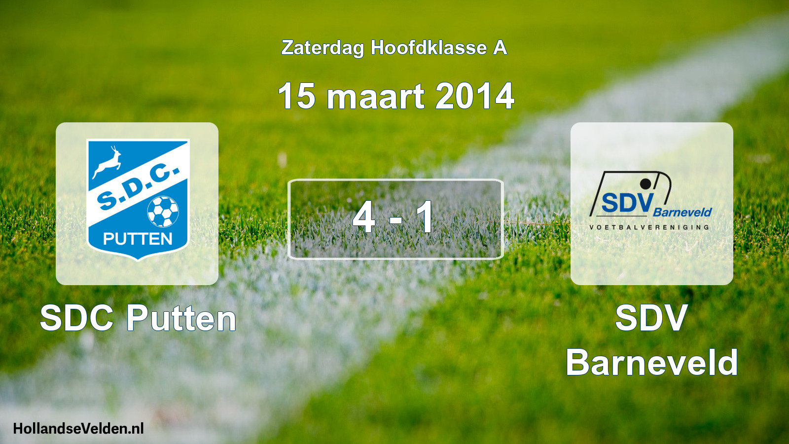Total number of matches played: SDC Putten - SDV Barneveld 4 - 1 (15 March 2014)