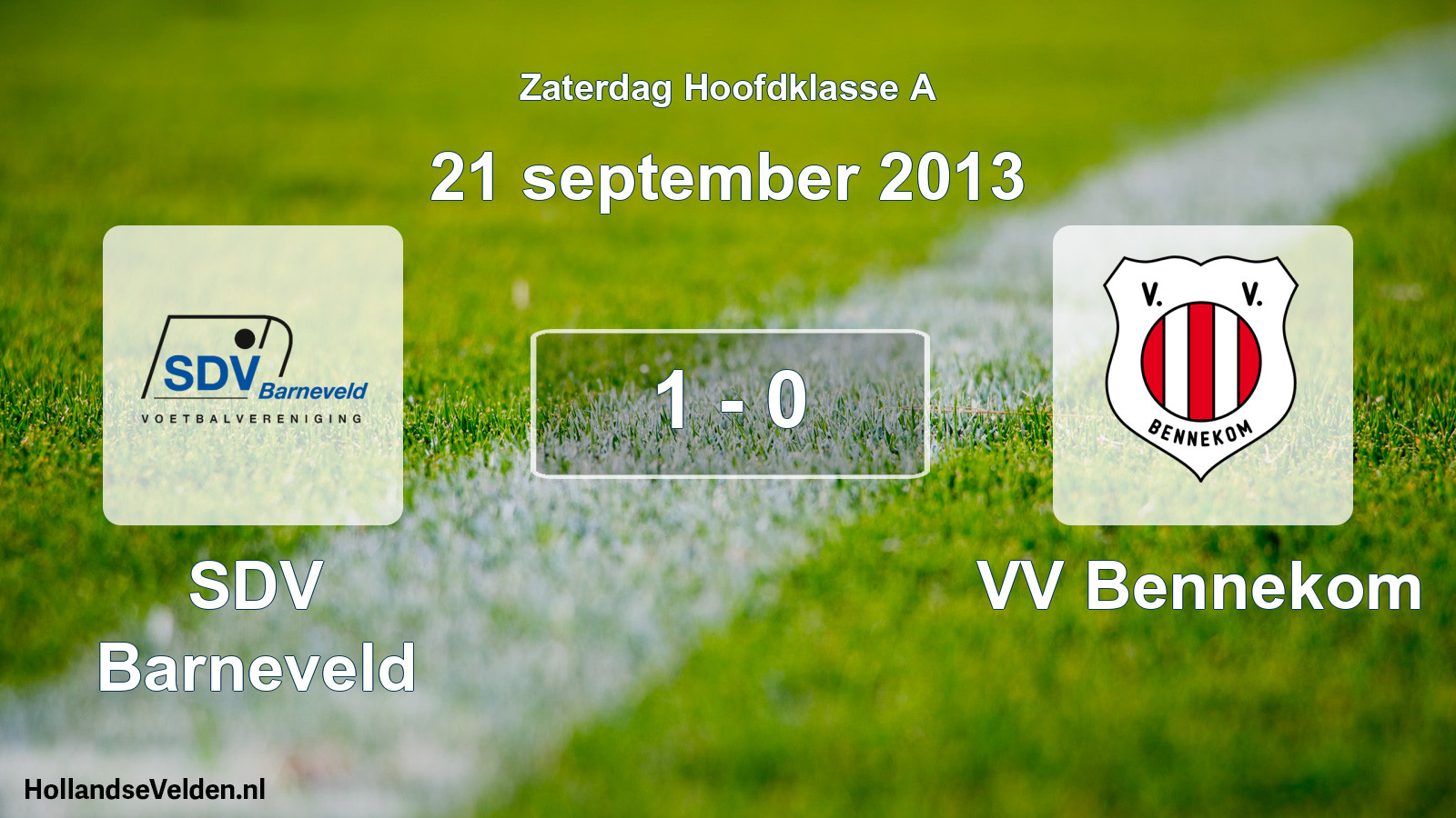 Total number of matches played: SDV Barneveld - VV Bennekom 1 - 0 (21 September 2013)