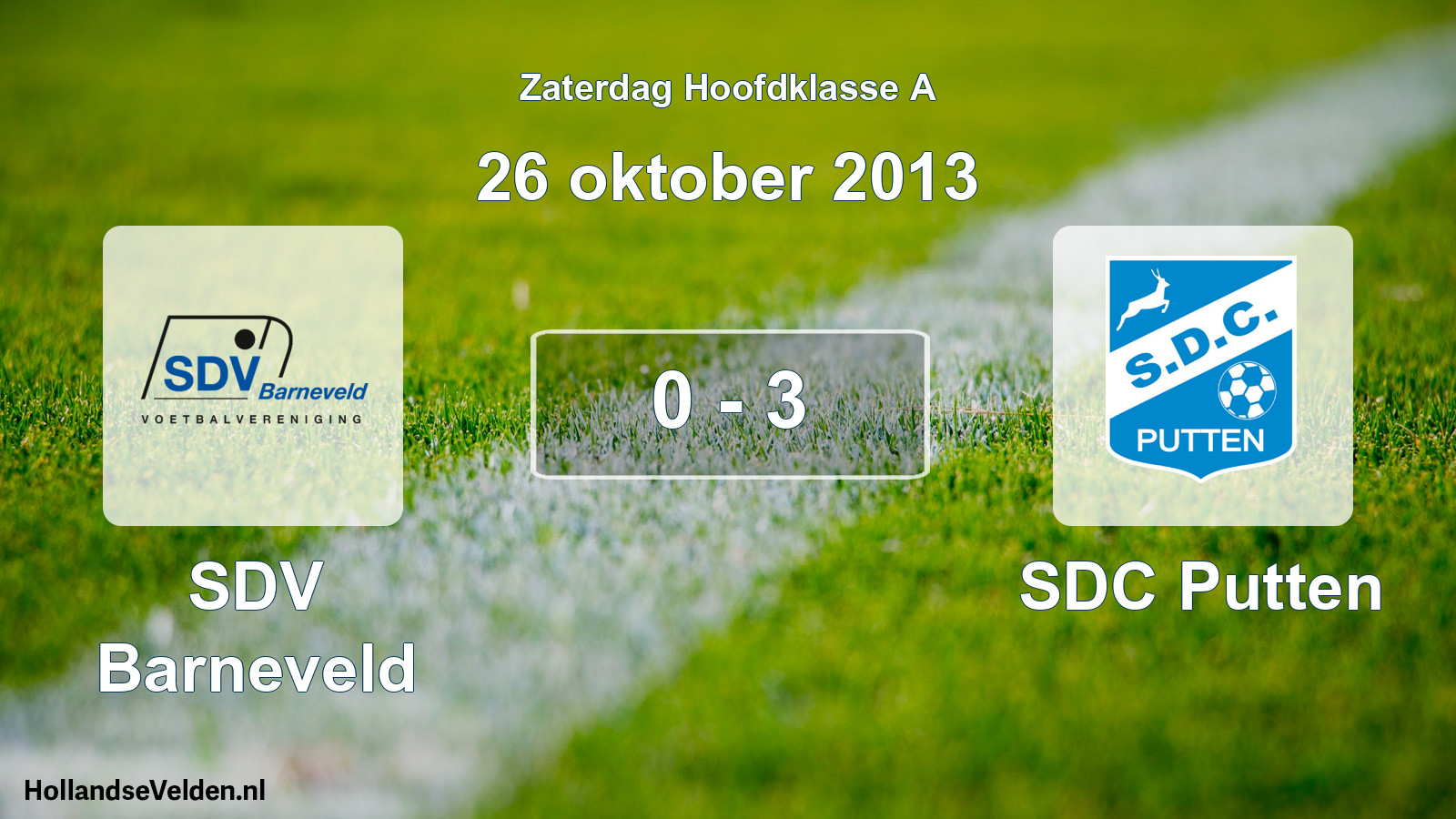 Total number of matches played: SDV Barneveld - SDC Putten 0 - 3 (26 October 2013)