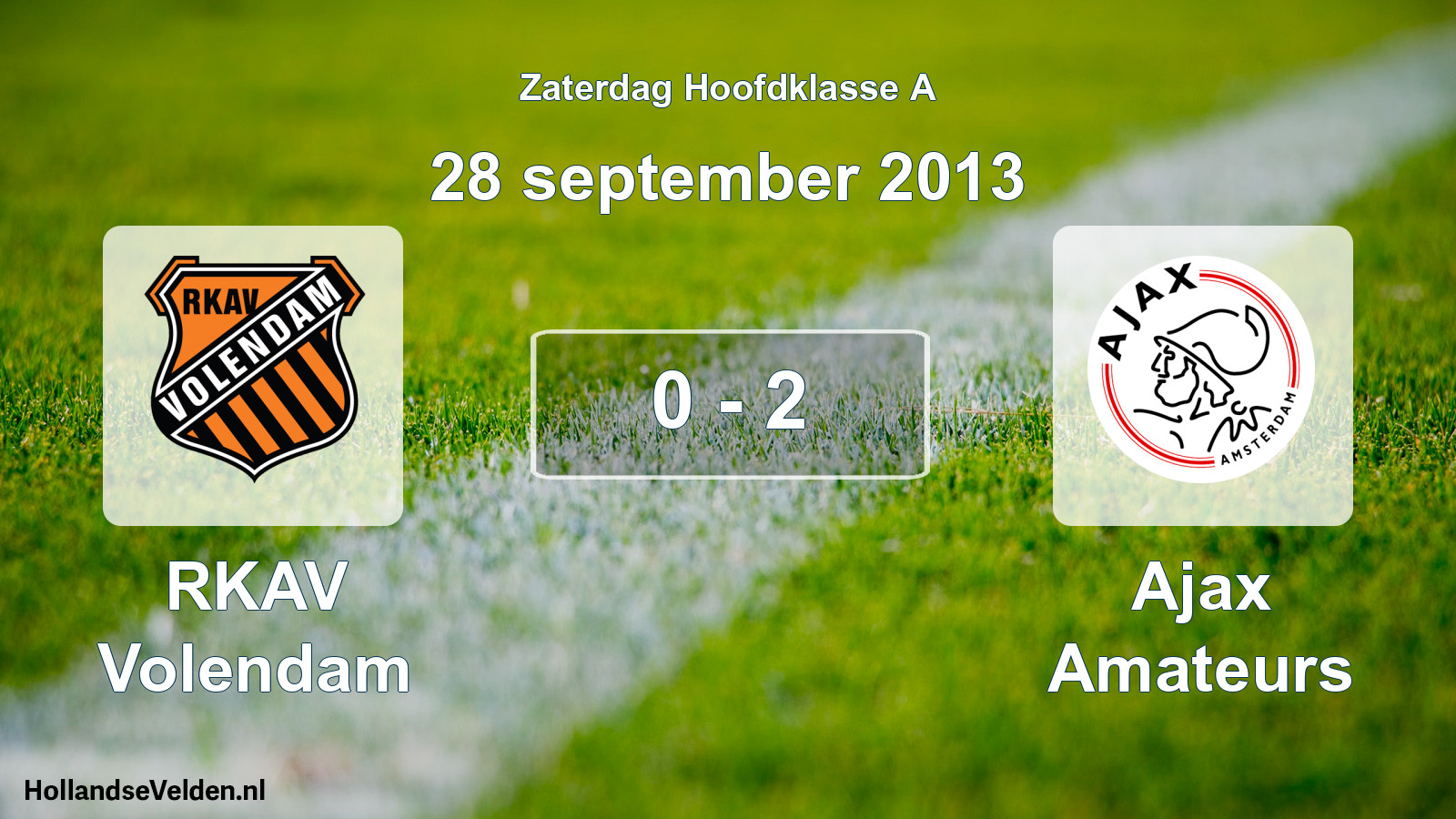 Total number of matches played: RKAV Volendam - Ajax Amateurs 0 - 2 (28 September 2013)