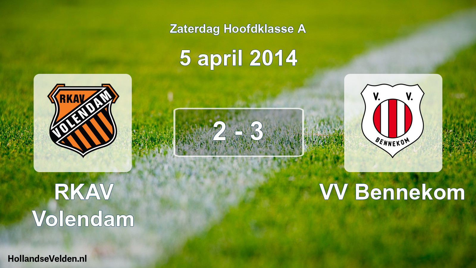 Total number of matches played: RKAV Volendam - VV Bennekom 2 - 3 (5 April 2014)