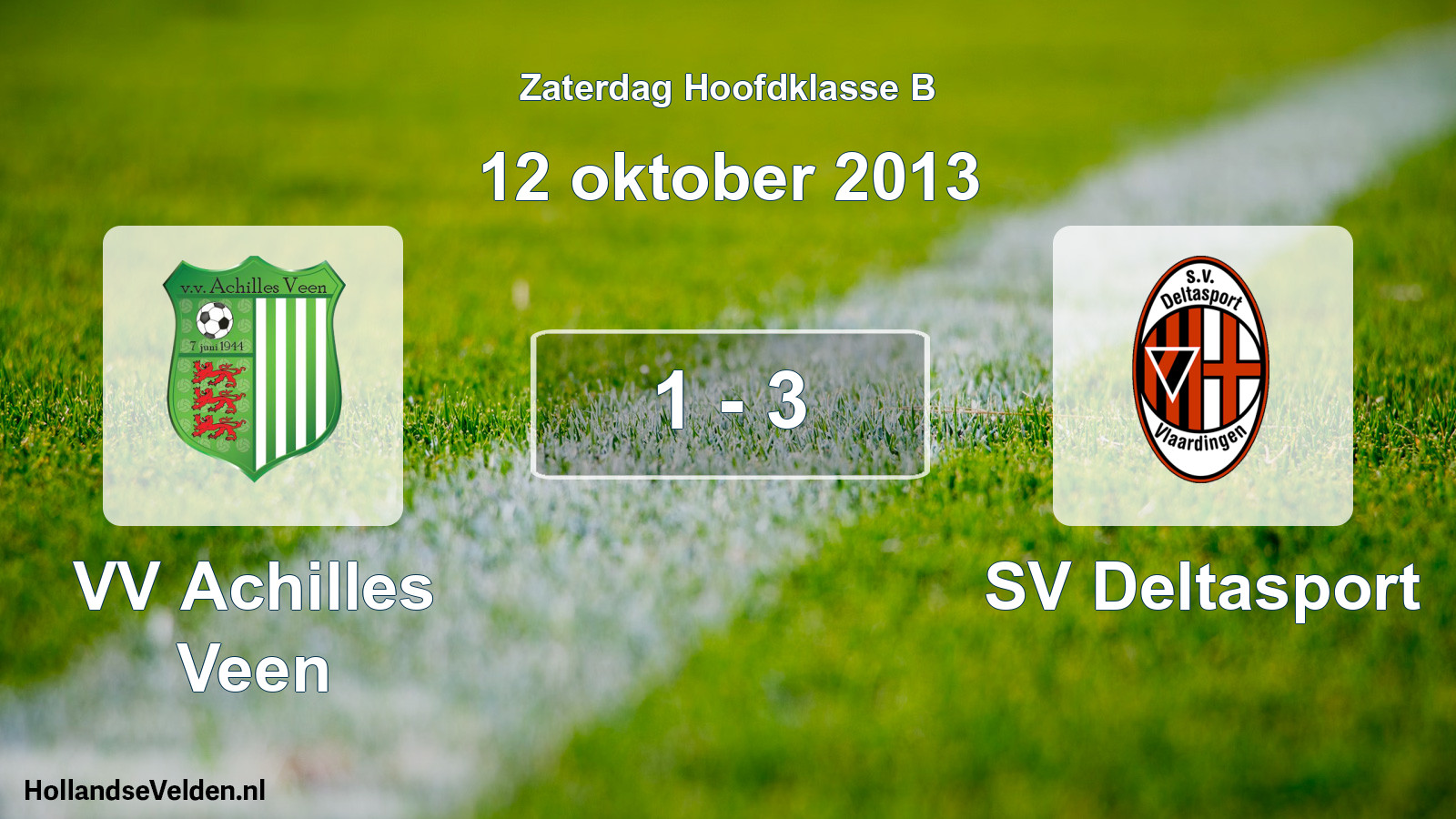 Total number of matches played: VV Achilles Veen - SV Deltasport 1 - 3 (12 October 2013)