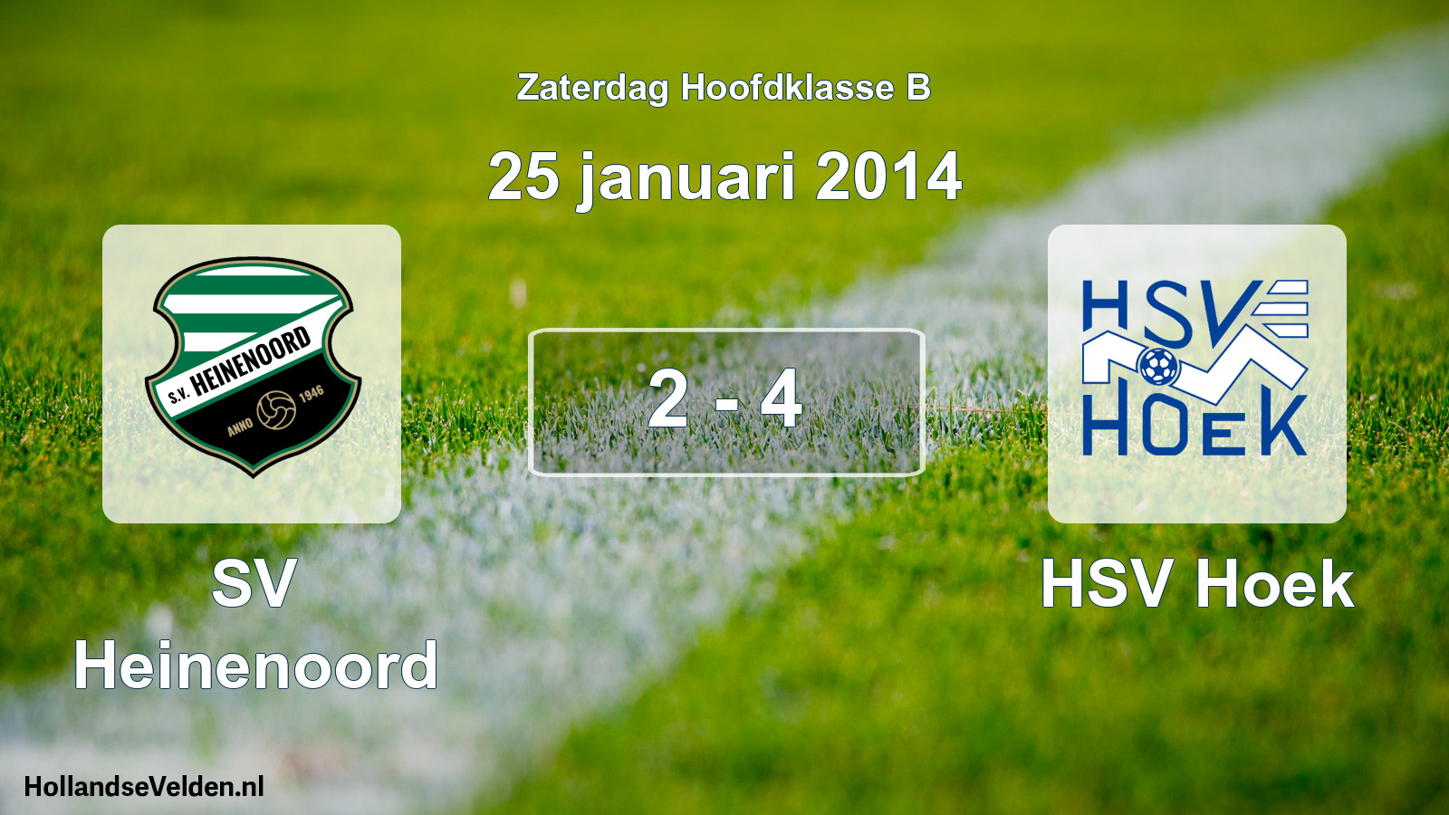 Total number of matches played: SV Heinenoord - HSV Hoek 2 - 4 (25 January 2014)