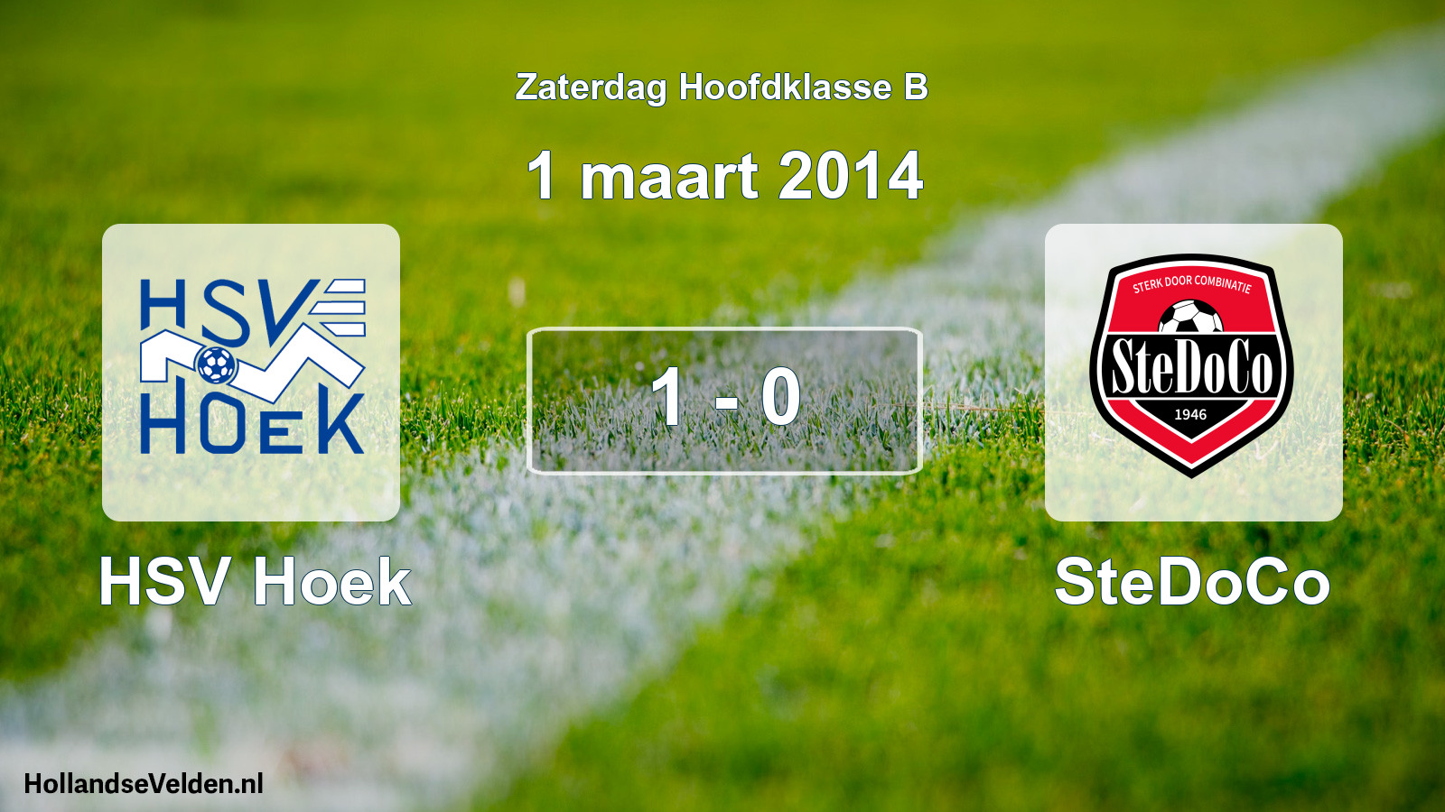 Total number of matches played: HSV Hoek - SteDoCo 1 - 0 (1 March 2014)