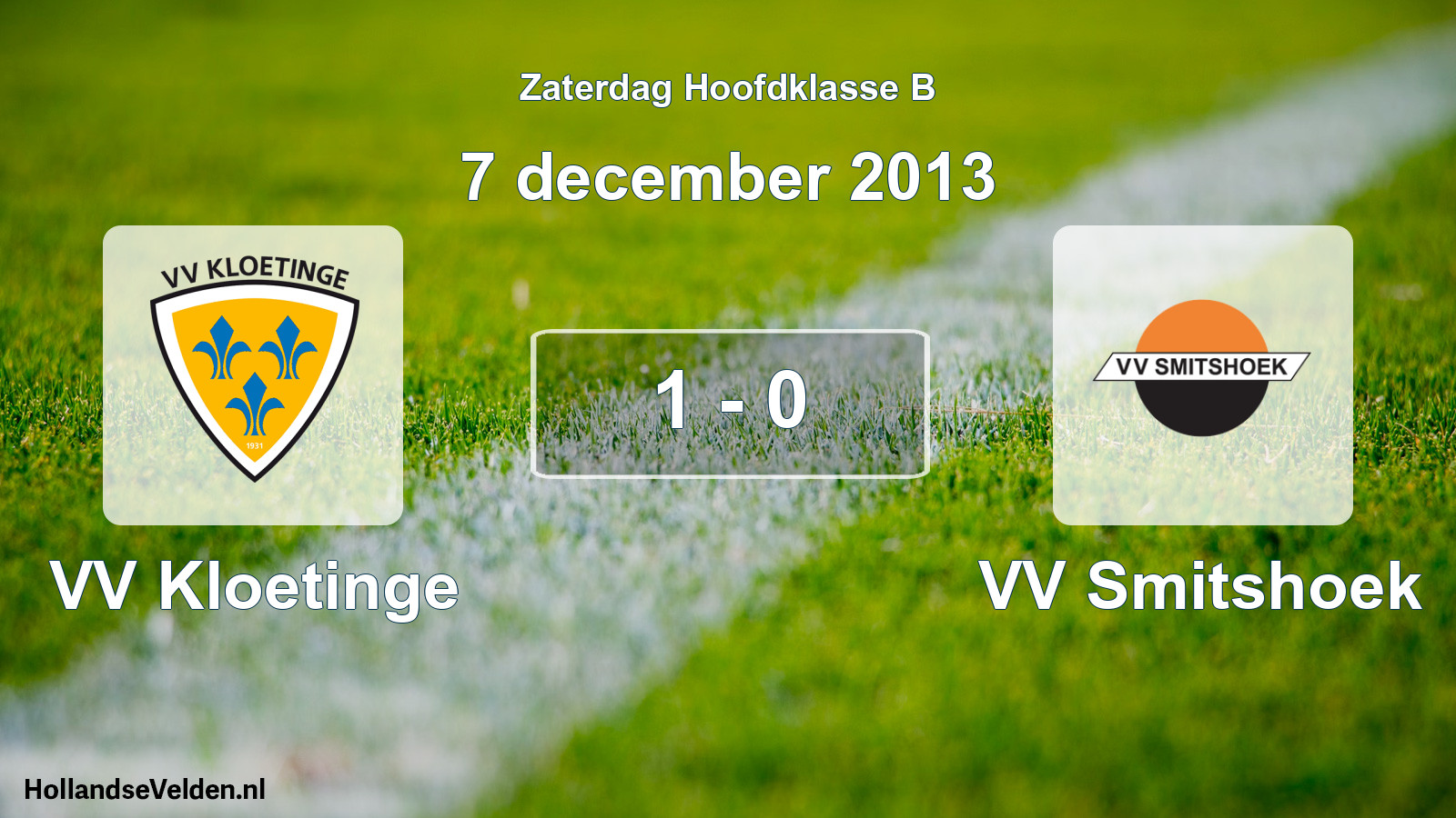 Total number of matches played: VV Kloetinge - VV Smitshoek 1 - 0 (7 December 2013)