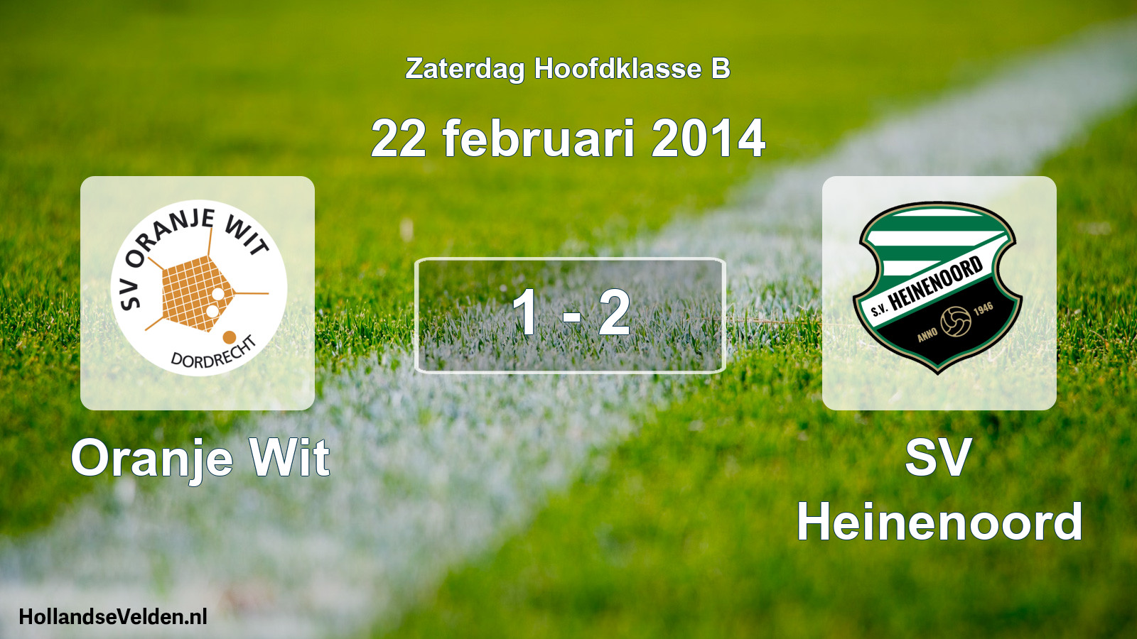 Total number of matches played: Oranje Wit - SV Heinenoord 1 - 2 (22 February 2014)