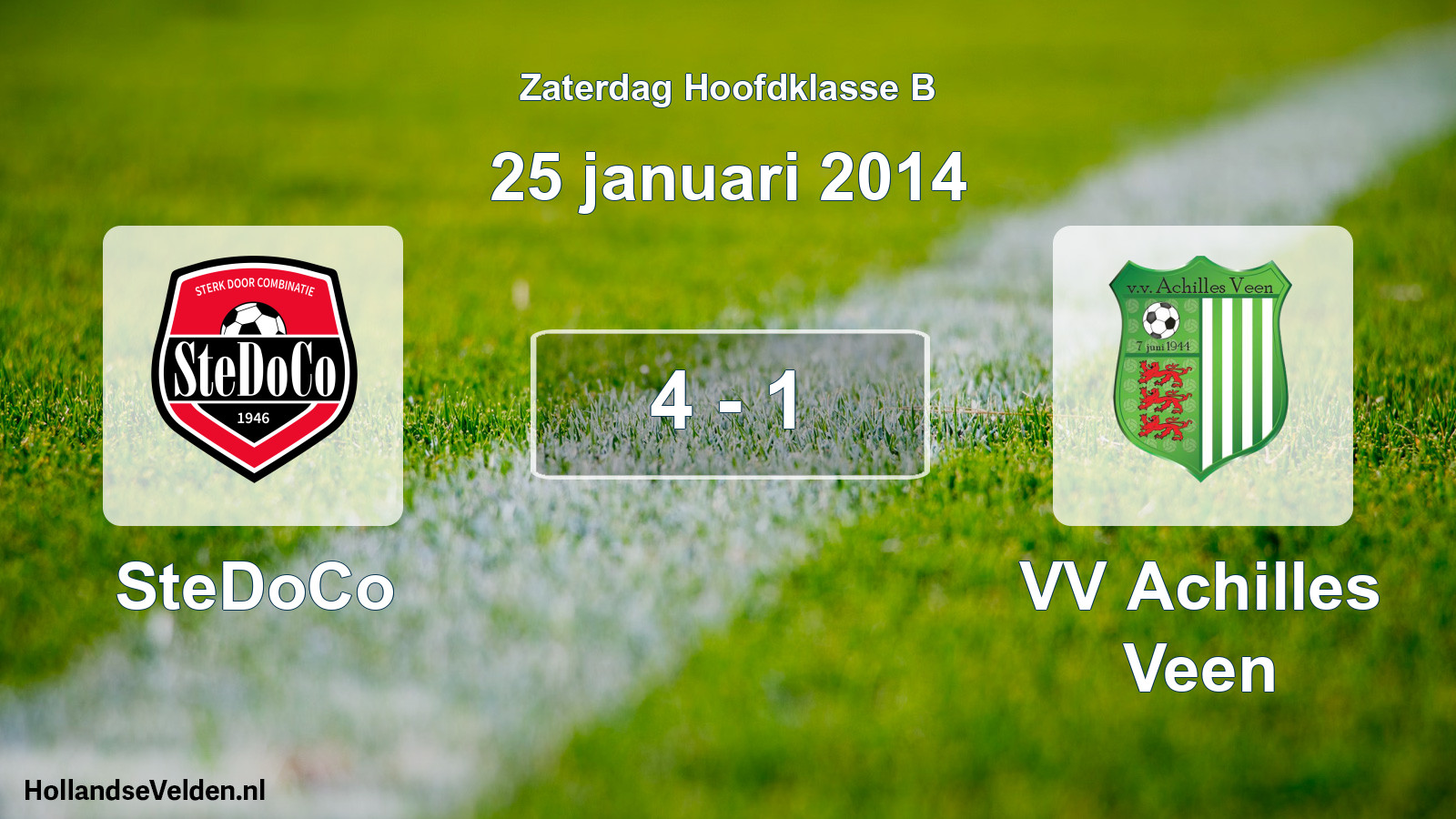 Total number of matches played: SteDoCo - VV Achilles Veen 4 - 1 (25 January 2014)