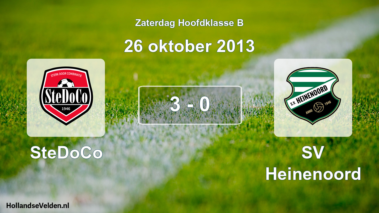 Total number of matches played: SteDoCo - SV Heinenoord 3 - 0 (26 October 2013)