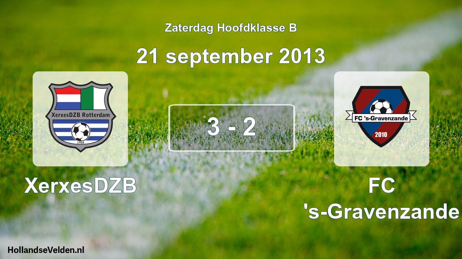 Total number of matches played: XerxesDZB - FC 's-Gravenzande 3 - 2 (21 September 2013)