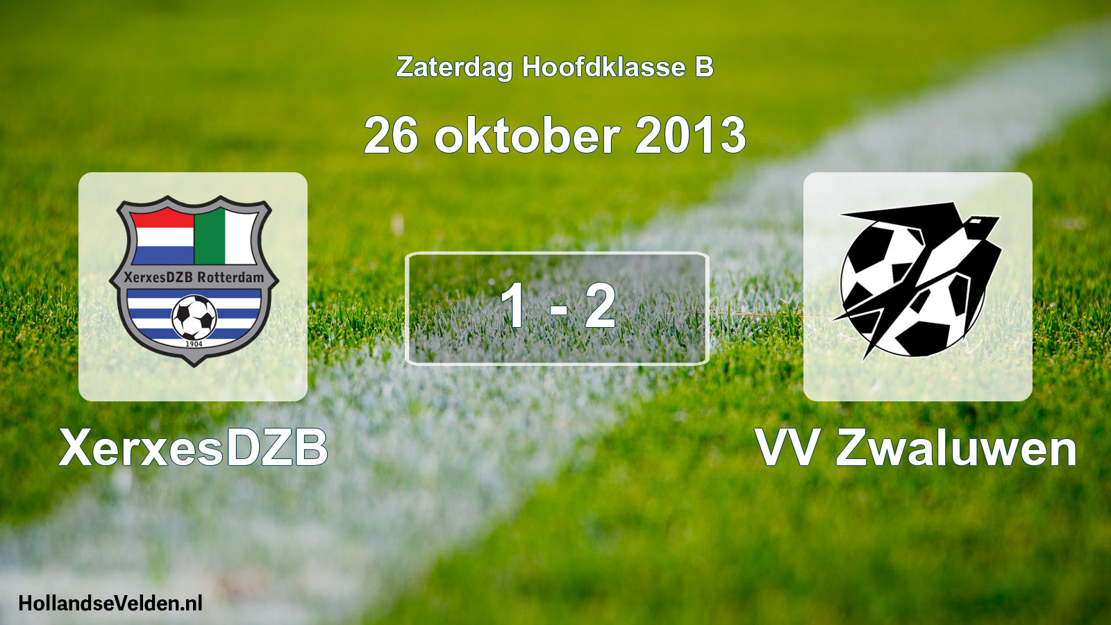 Total number of matches played: XerxesDZB - VV Zwaluwen 1 - 2 (26 October 2013)