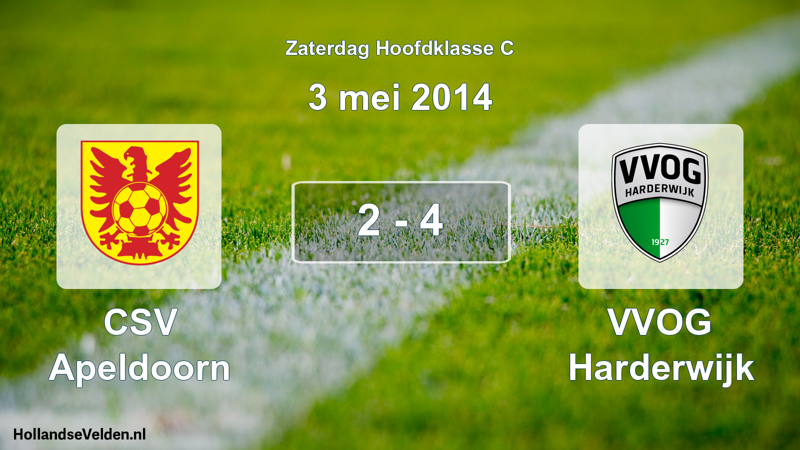 Total number of matches played: CSV Apeldoorn - VVOG Harderwijk 2 - 4 (3 May 2014)