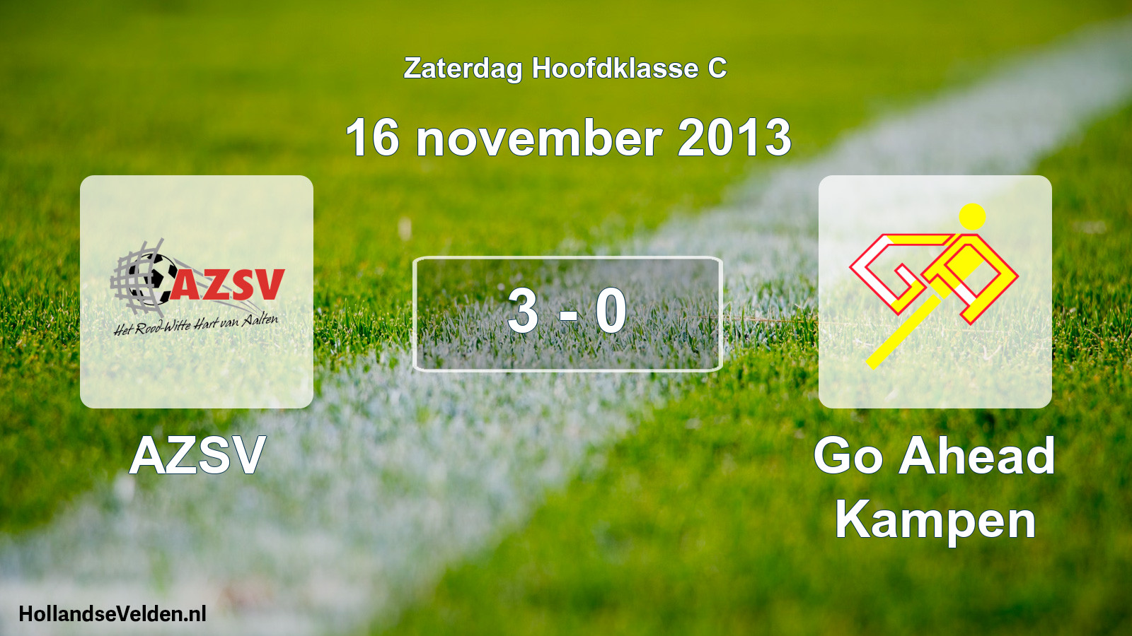 Total number of matches played: AZSV - Go Ahead Kampen 3 - 0 (16 November 2013)