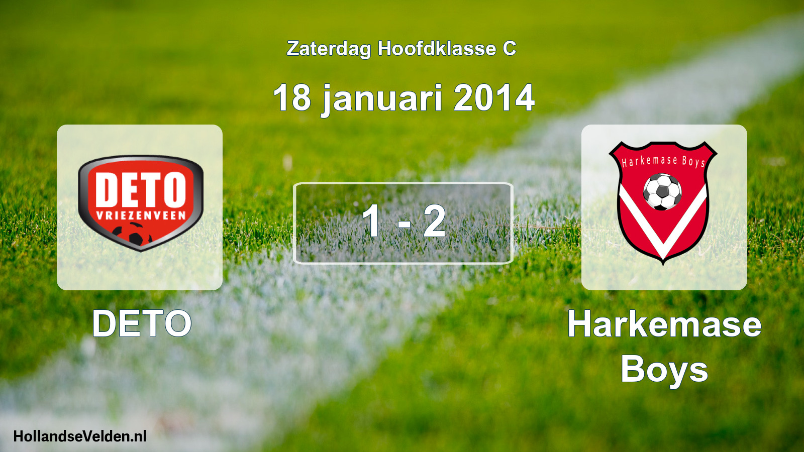 Total number of matches played: DETO - Harkemase Boys 1 - 2 (18 January 2014)
