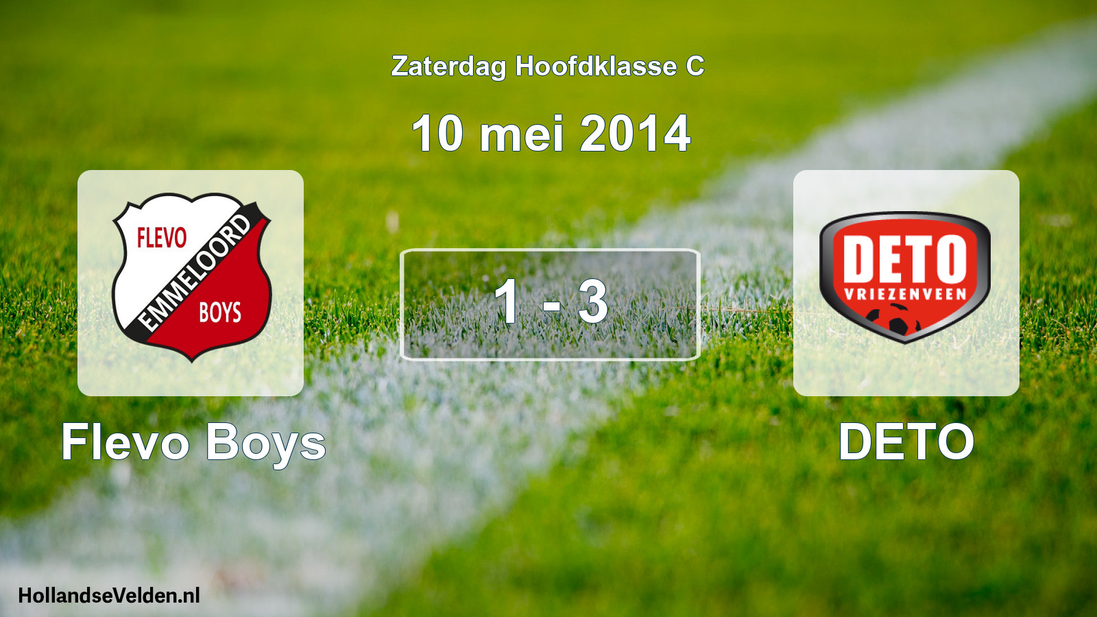 Total number of matches played: Flevo Boys - DETO 1 - 3 (10 May 2014)
