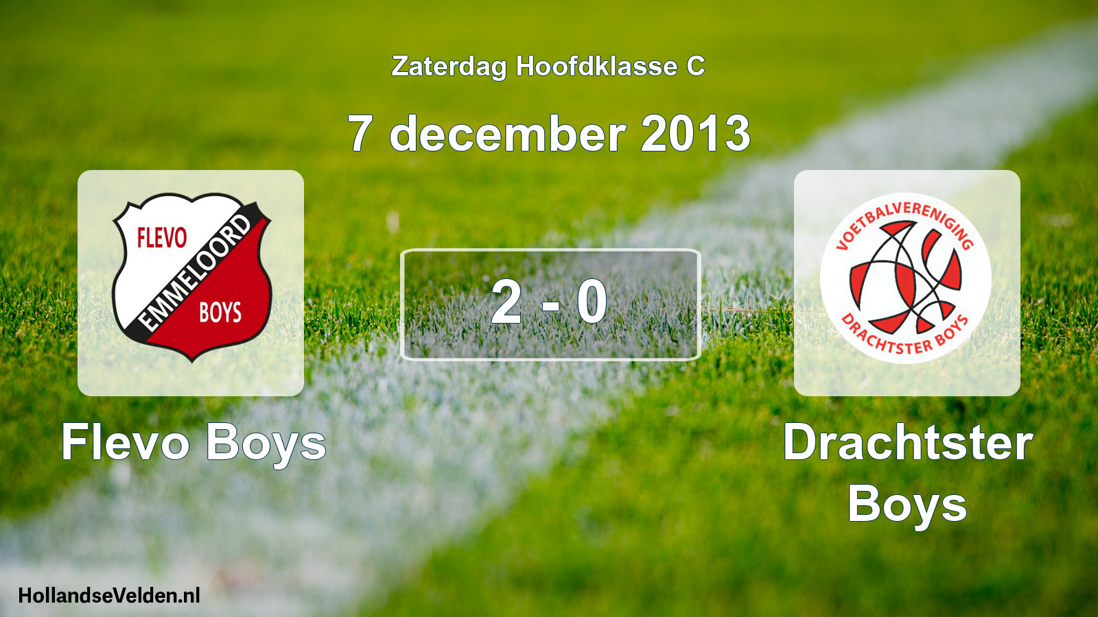 Total number of matches played: Flevo Boys - Drachtster Boys 2 - 0 (7 December 2013)