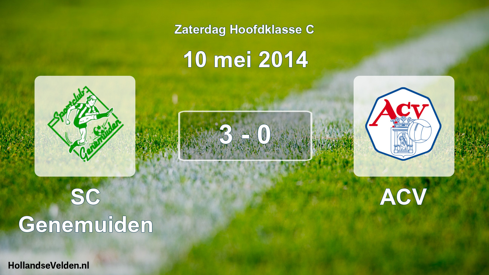 Total number of matches played: SC Genemuiden - ACV 3 - 0 (10 May 2014)