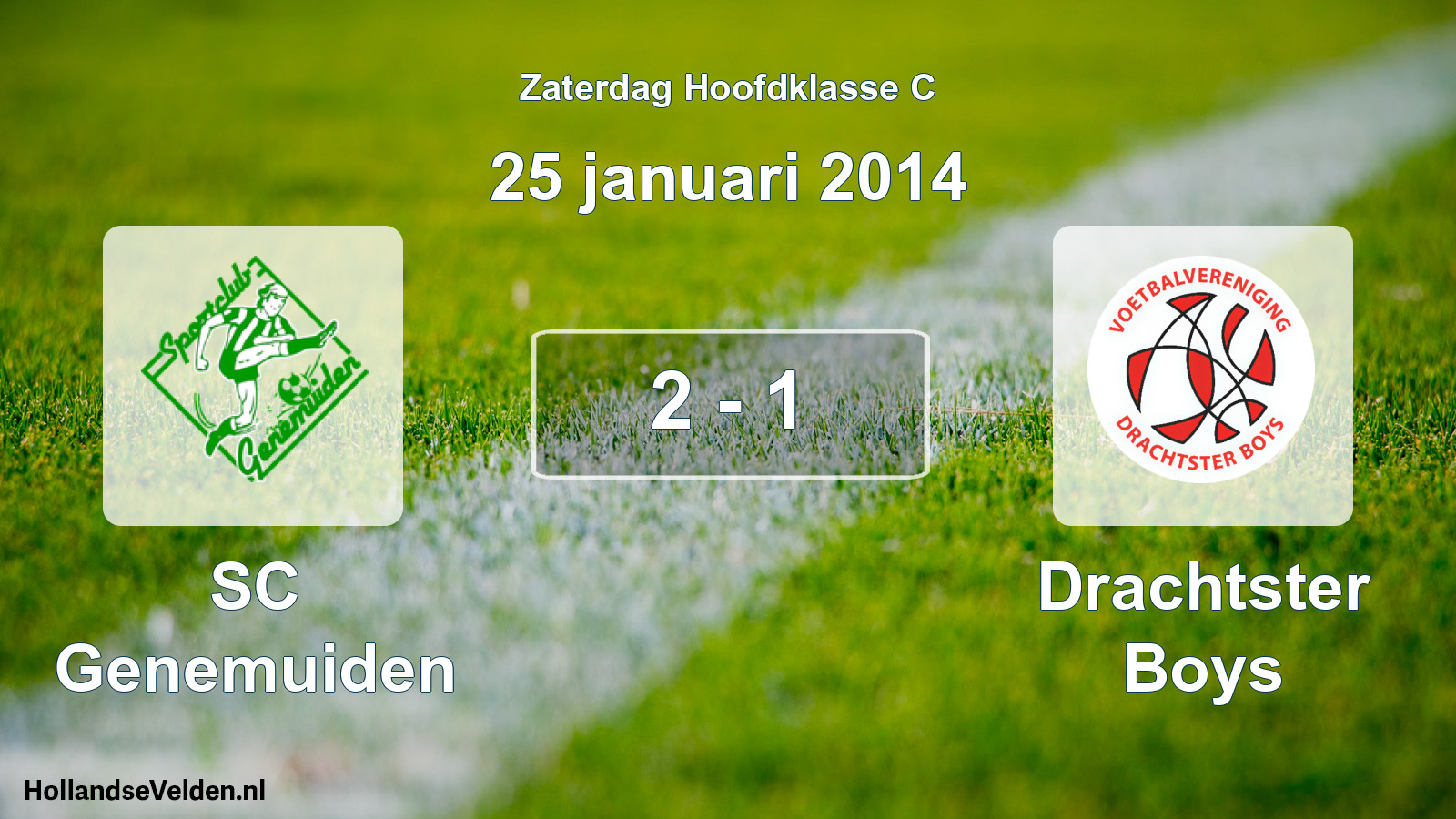 Total number of matches played: SC Genemuiden - Drachtster Boys 2 - 1 (25 January 2014)