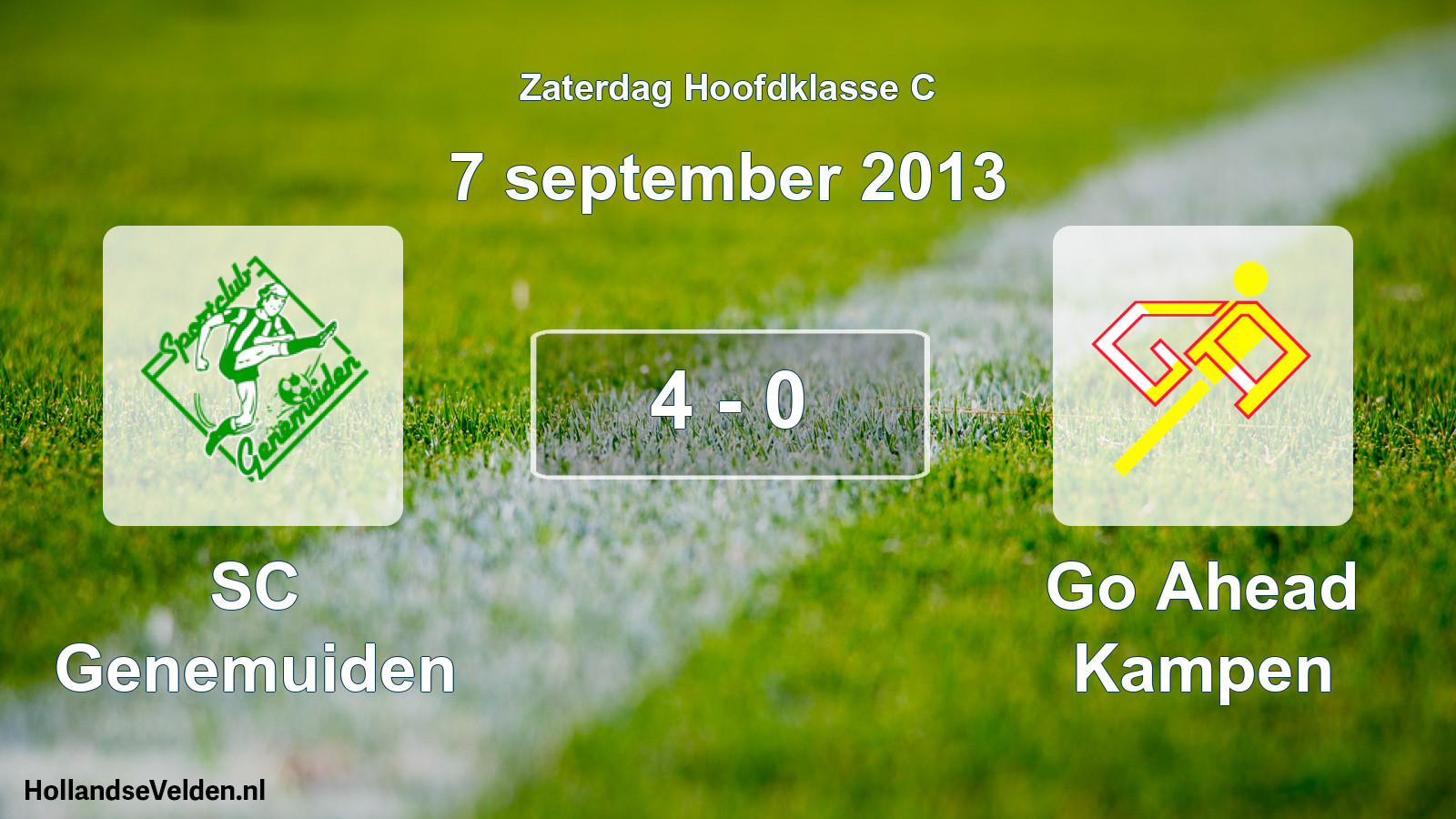 Total number of matches played: SC Genemuiden - Go Ahead Kampen 4 - 0 (7 September 2013)