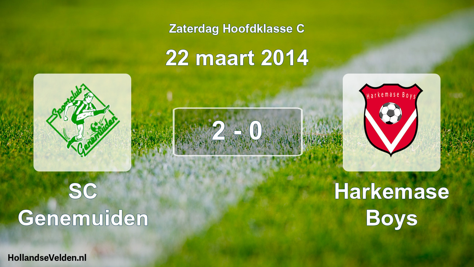 Total number of matches played: SC Genemuiden - Harkemase Boys 2 - 0 (22 March 2014)