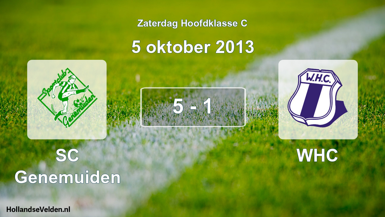 Total number of matches played: SC Genemuiden - WHC 5 - 1 (5 October 2013)