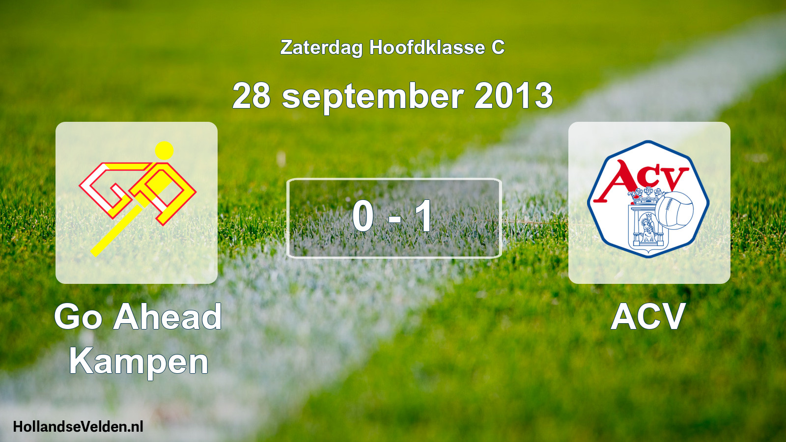 Total number of matches played: Go Ahead Kampen - ACV 0 - 1 (28 September 2013)