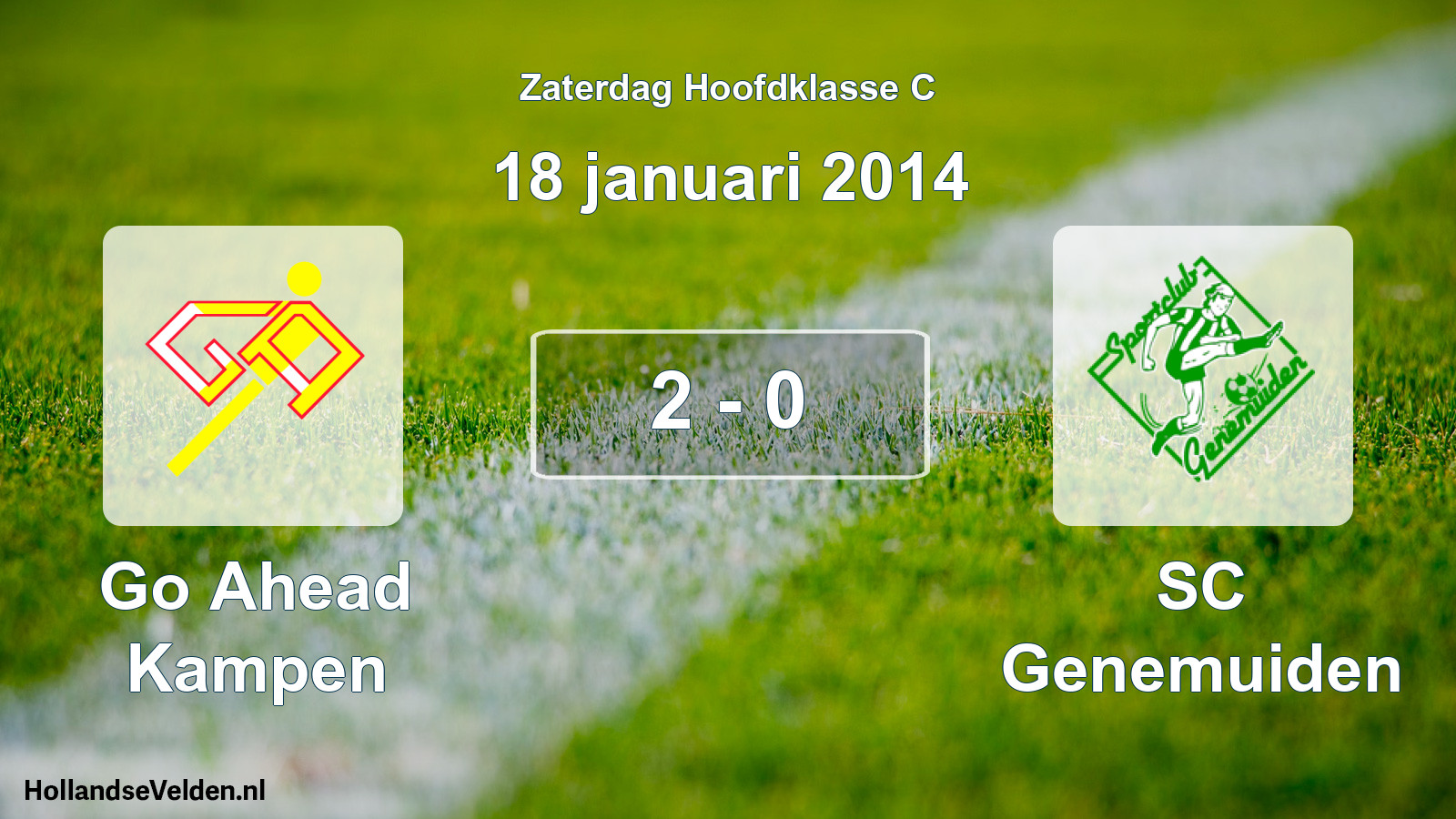 Total number of matches played: Go Ahead Kampen - SC Genemuiden 2 - 0 (18 January 2014)