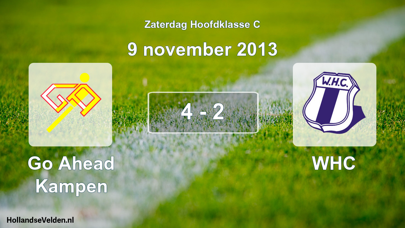 Total number of matches played: Go Ahead Kampen - WHC 4 - 2 (9 November 2013)