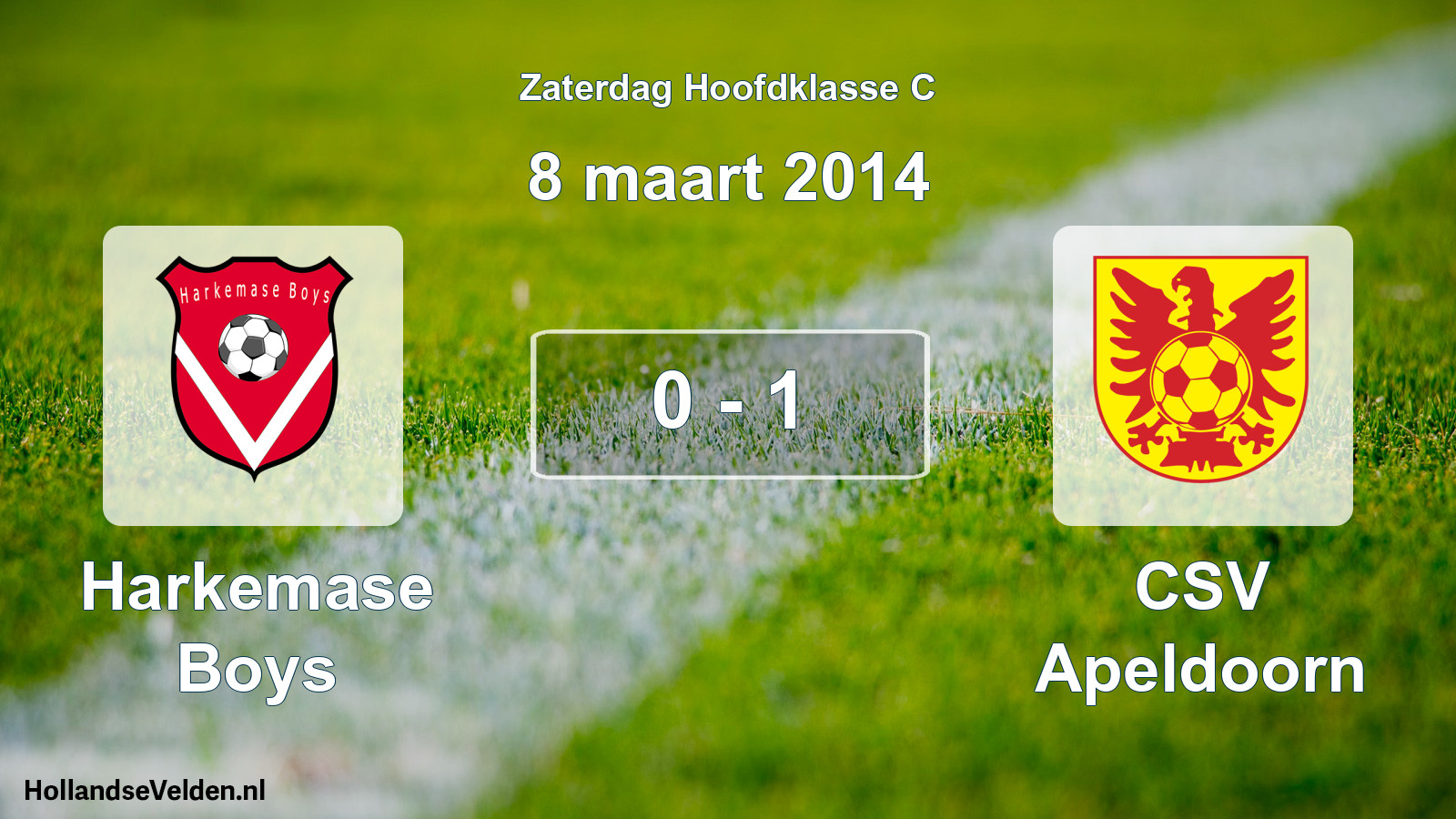 Total number of matches played: Harkemase Boys - CSV Apeldoorn 0 - 1 (8 March 2014)