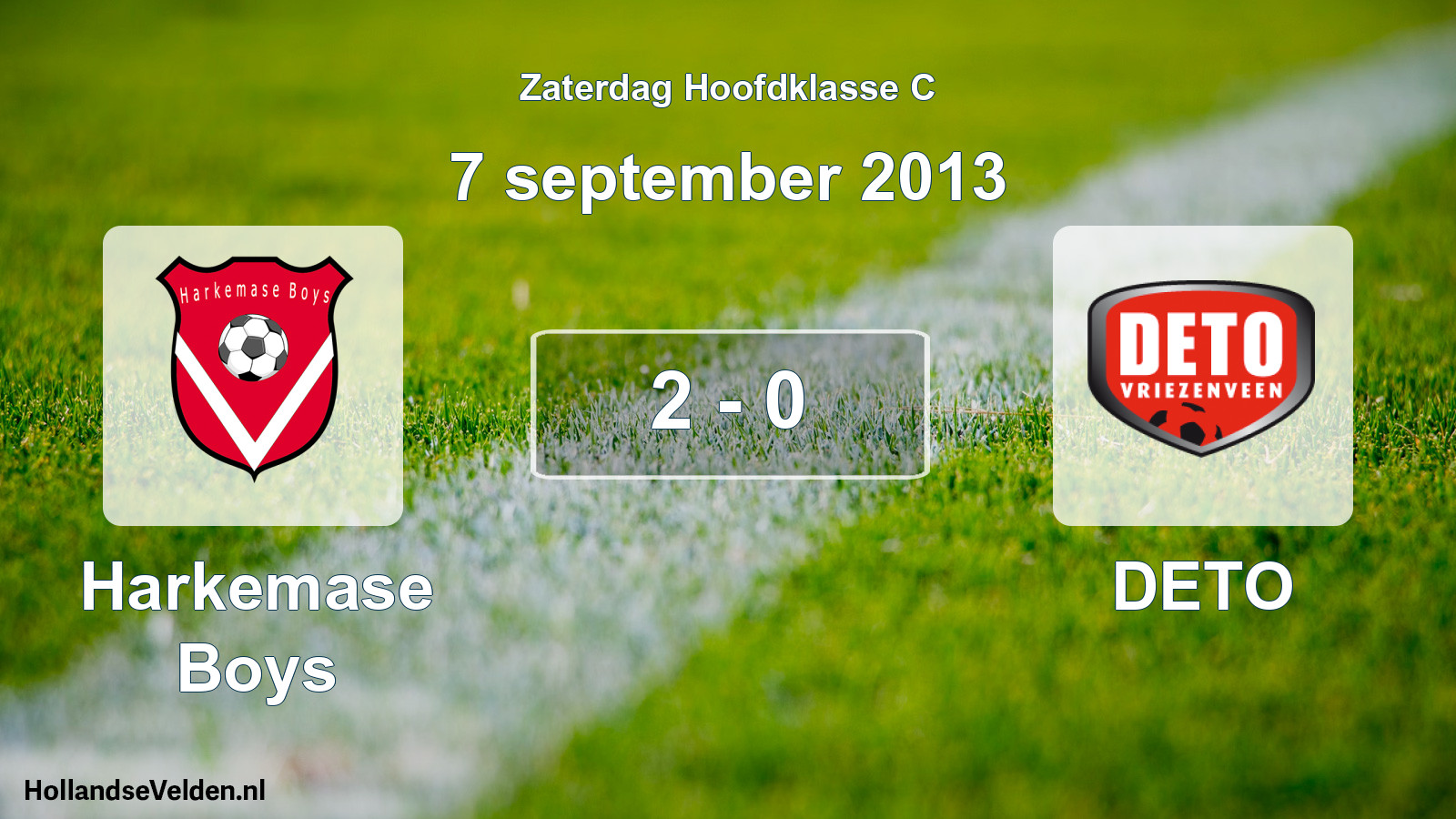 Total number of matches played: Harkemase Boys - DETO 2 - 0 (7 September 2013)