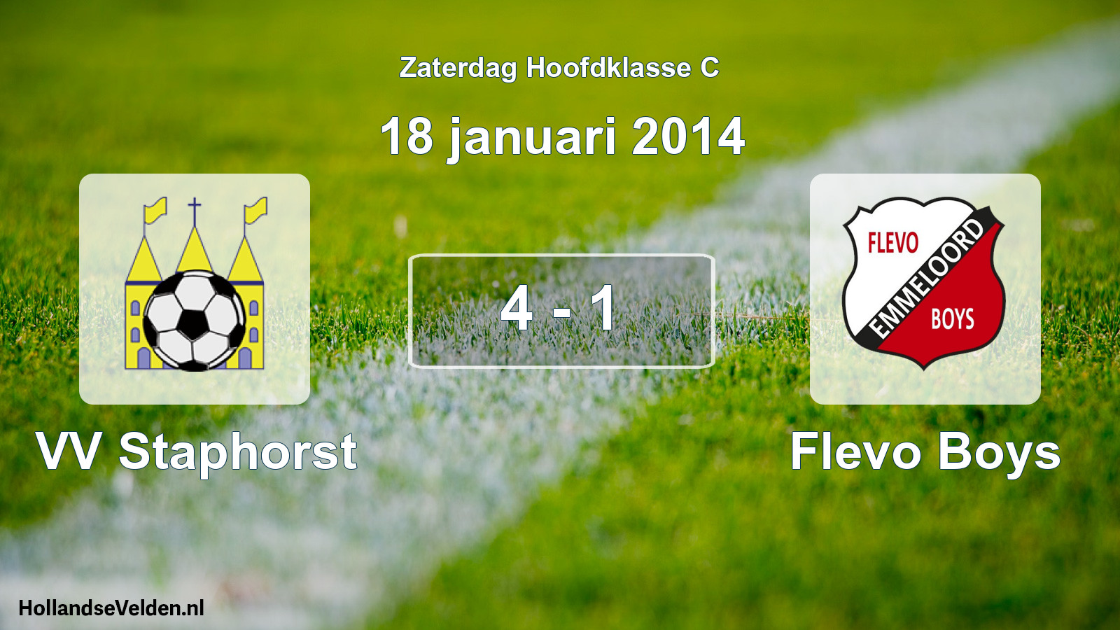 Total number of matches played: VV Staphorst - Flevo Boys 4 - 1 (18 January 2014)