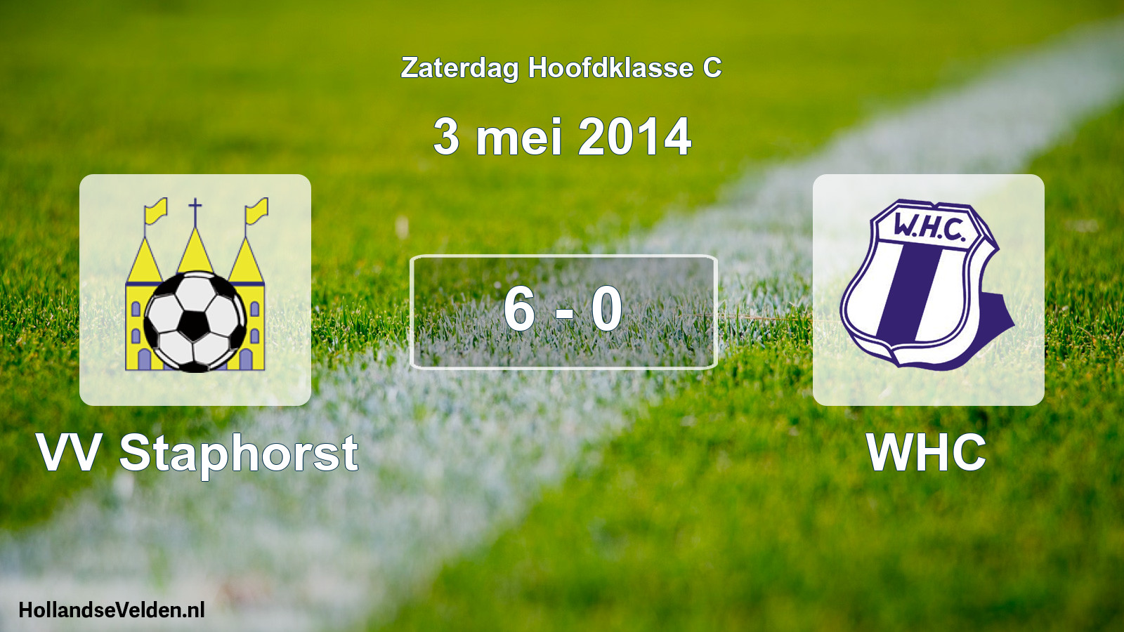 Total number of matches played: VV Staphorst - WHC 6 - 0 (3 May 2014)