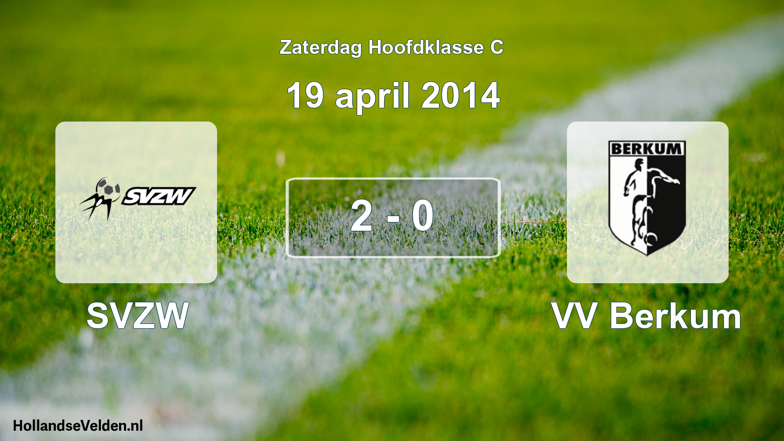 Total number of matches played: SVZW - VV Berkum 2 - 0 (19 April 2014)