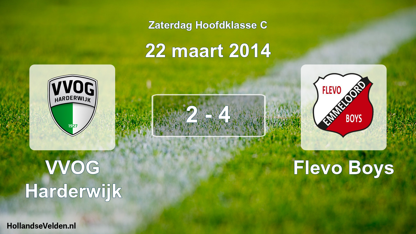 Total number of matches played: VVOG Harderwijk - Flevo Boys 2 - 4 (22 March 2014)