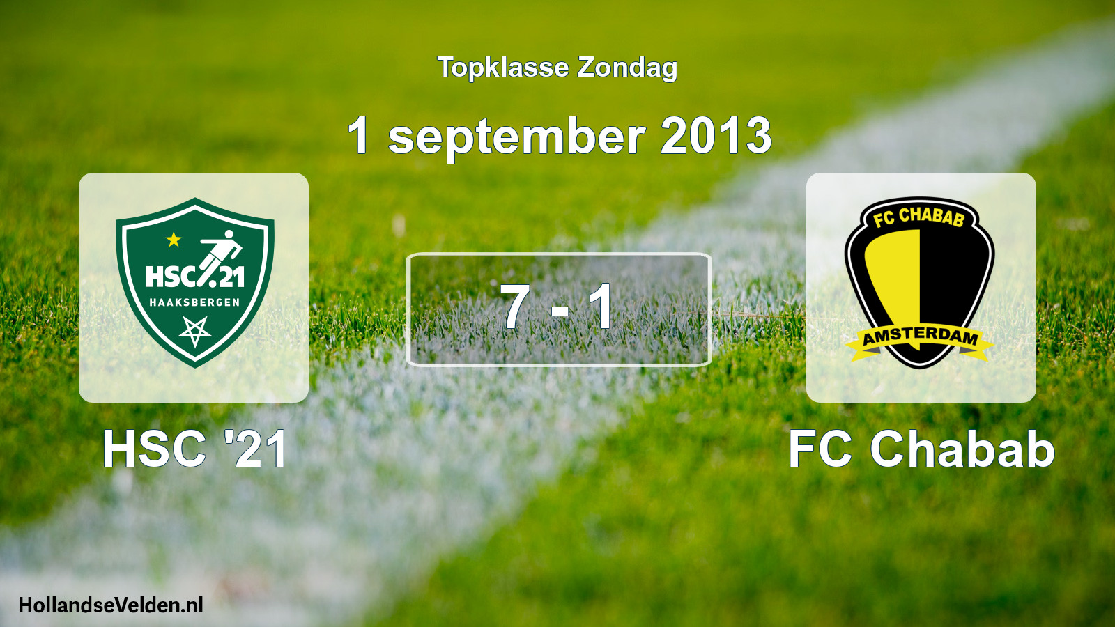 Total number of matches played: HSC '21 - FC Chabab 7 - 1 (1 September 2013)