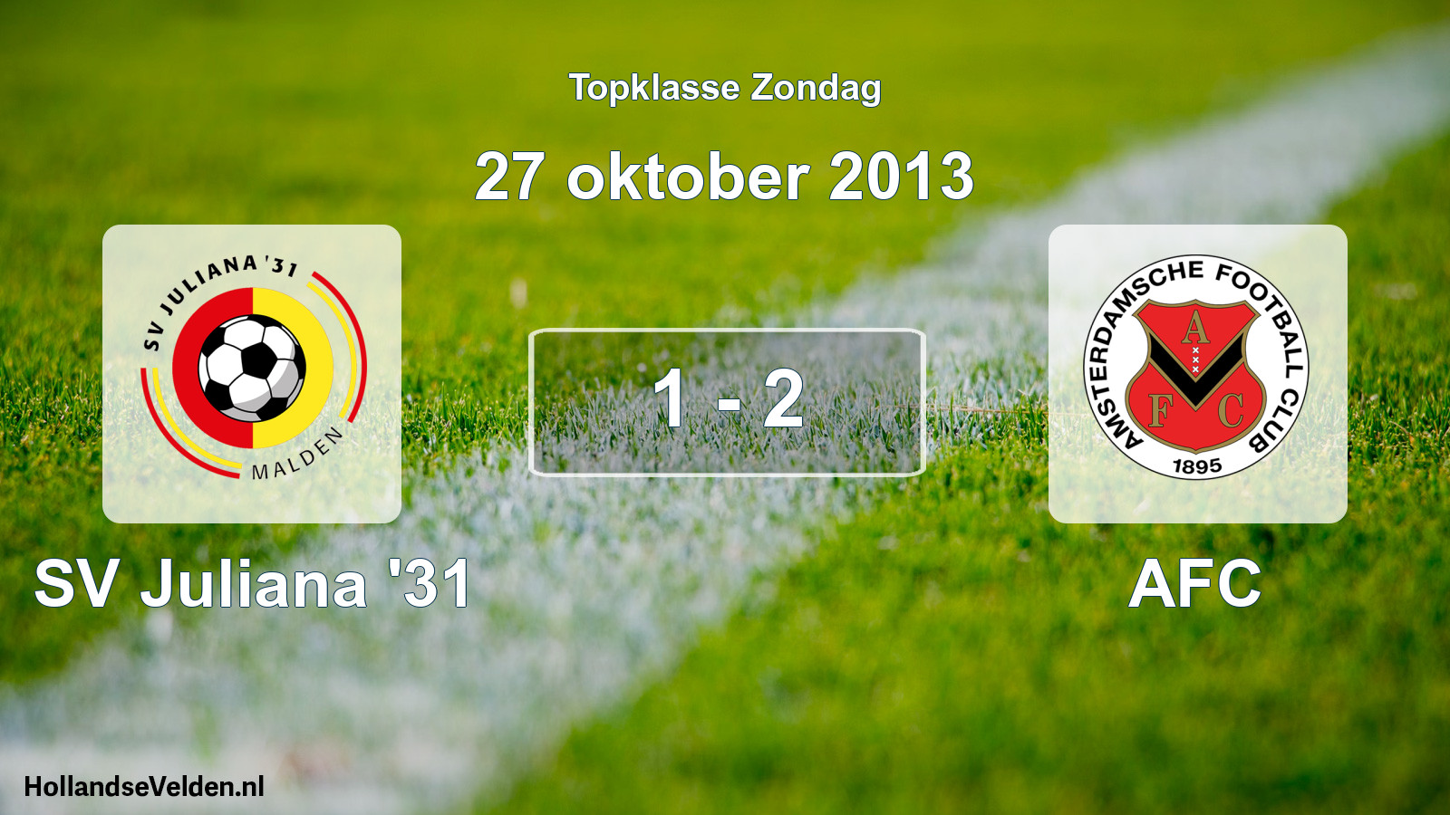 Total number of matches played: SV Juliana '31 - AFC 1 - 2 (27 October 2013)