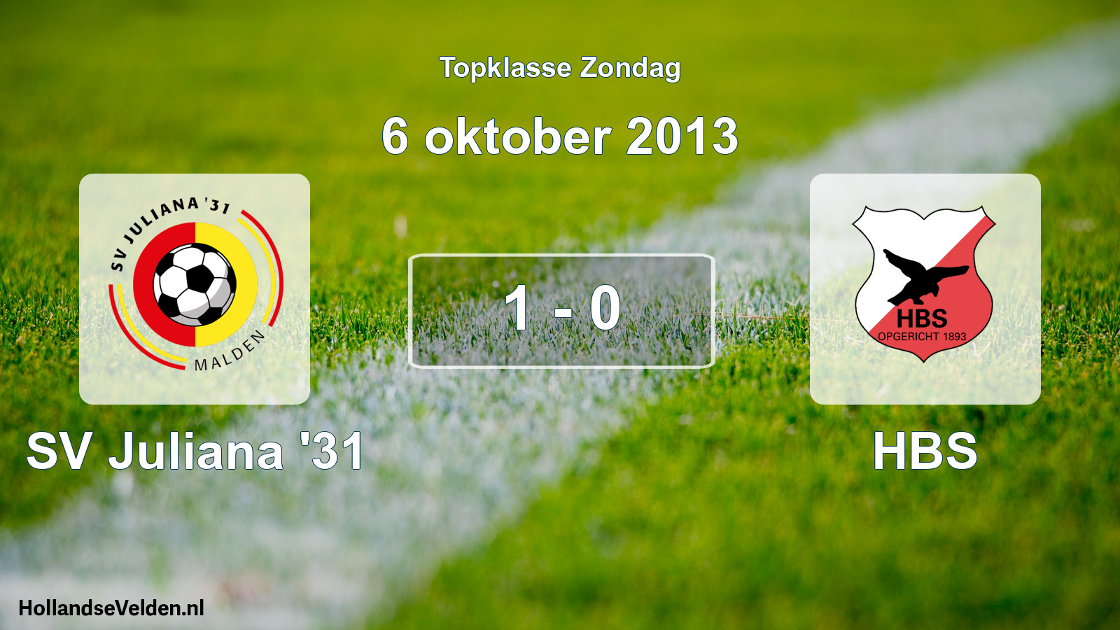 Total number of matches played: SV Juliana '31 - HBS 1 - 0 (6 October 2013)