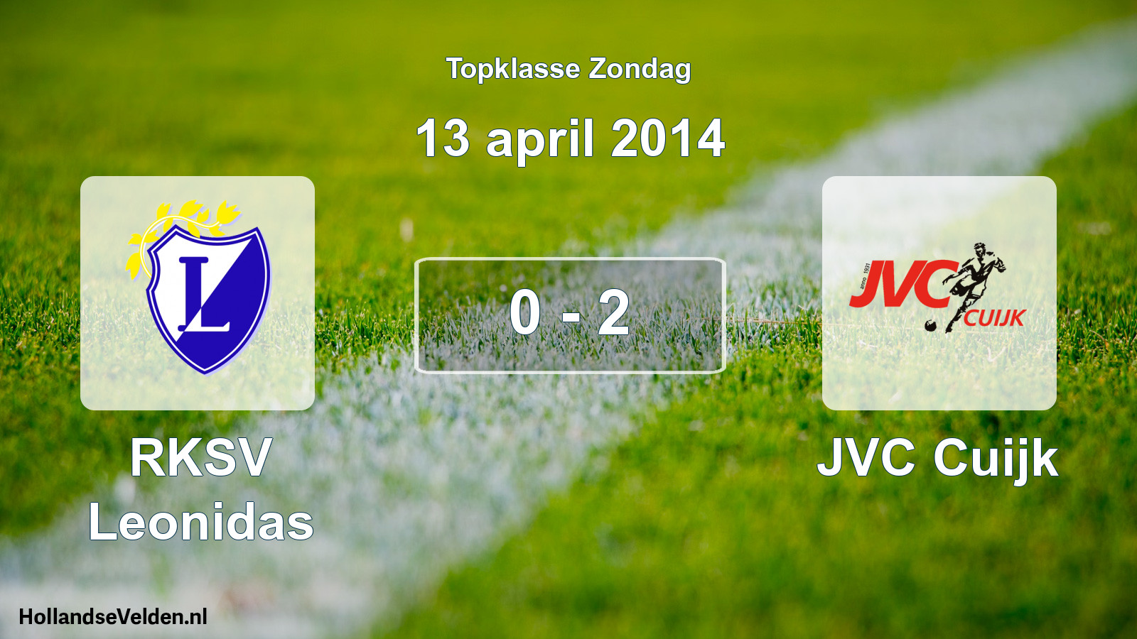 Total number of matches played: RKSV Leonidas - JVC Cuijk 0 - 2 (13 April 2014)