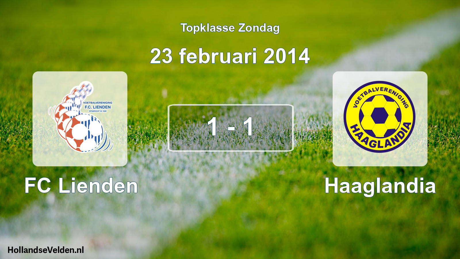 Total number of matches played: FC Lienden - Haaglandia 1 - 1 (23 February 2014)