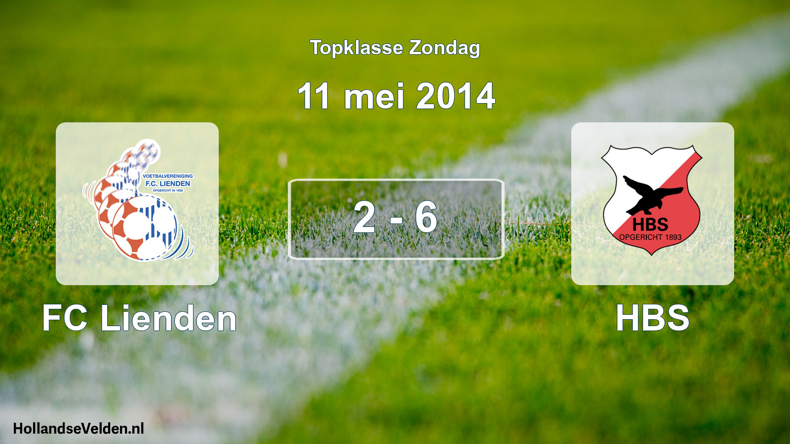 Total number of matches played: FC Lienden - HBS 2 - 6 (11 May 2014)