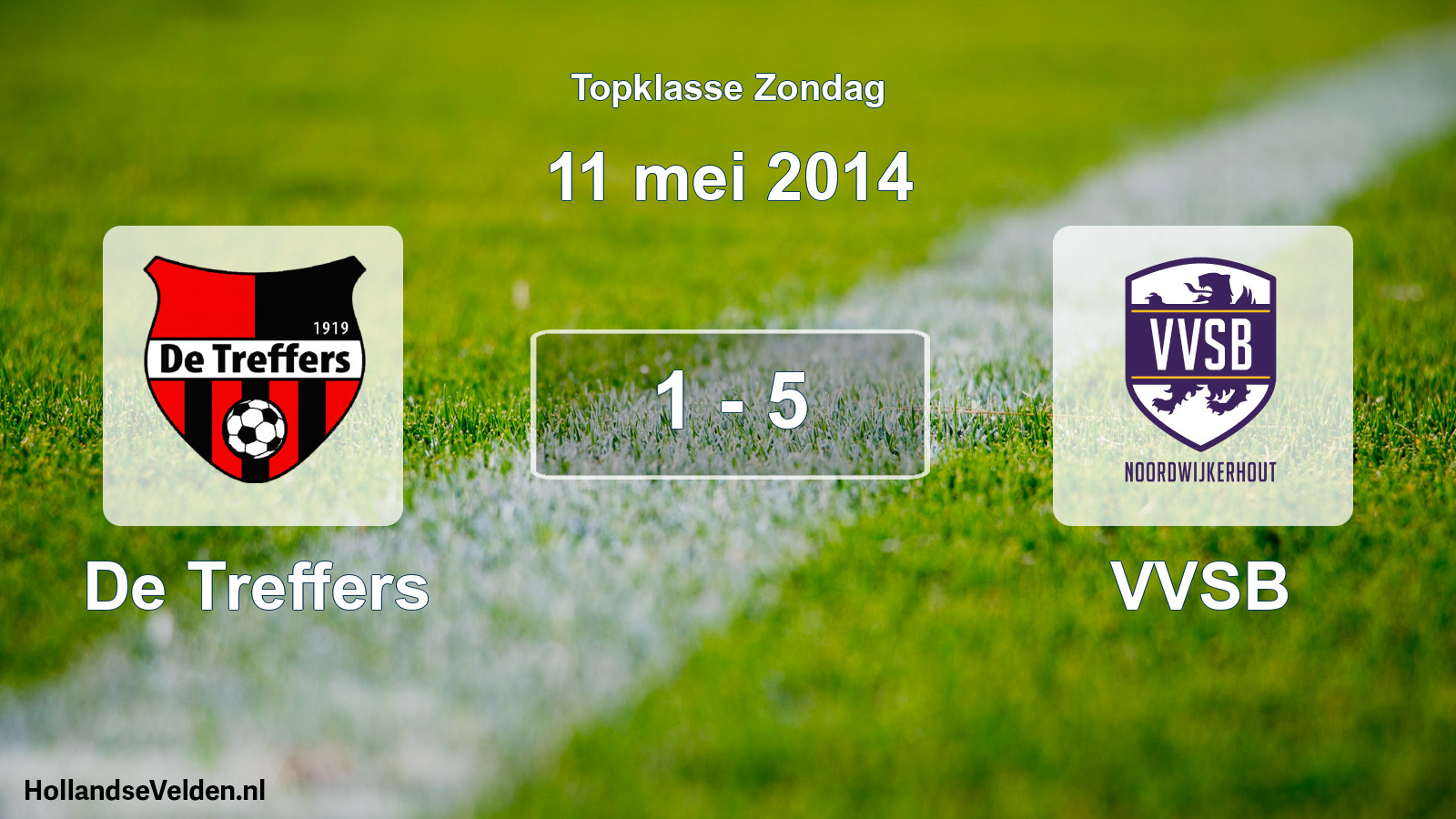 Total number of matches played: De Treffers - VVSB 1 - 5 (11 May 2014)