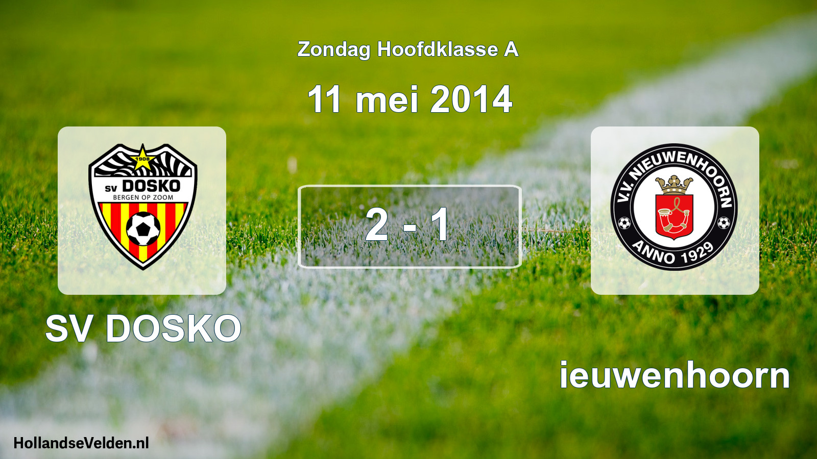 Total number of matches played: SV DOSKO - Nieuwenhoorn 2 - 1 (11 May 2014)