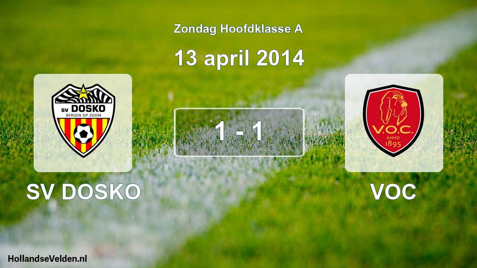 Total number of matches played: SV DOSKO - VOC 1 - 1 (13 April 2014)