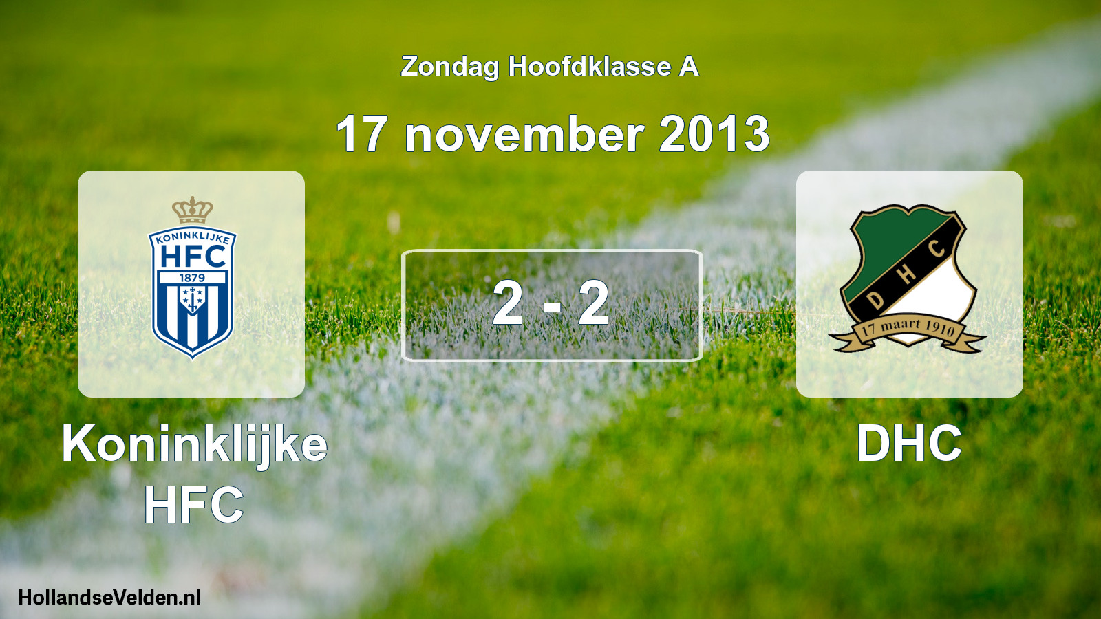 Total number of matches played: Koninklijke HFC - DHC 2 - 2 (17 November 2013)
