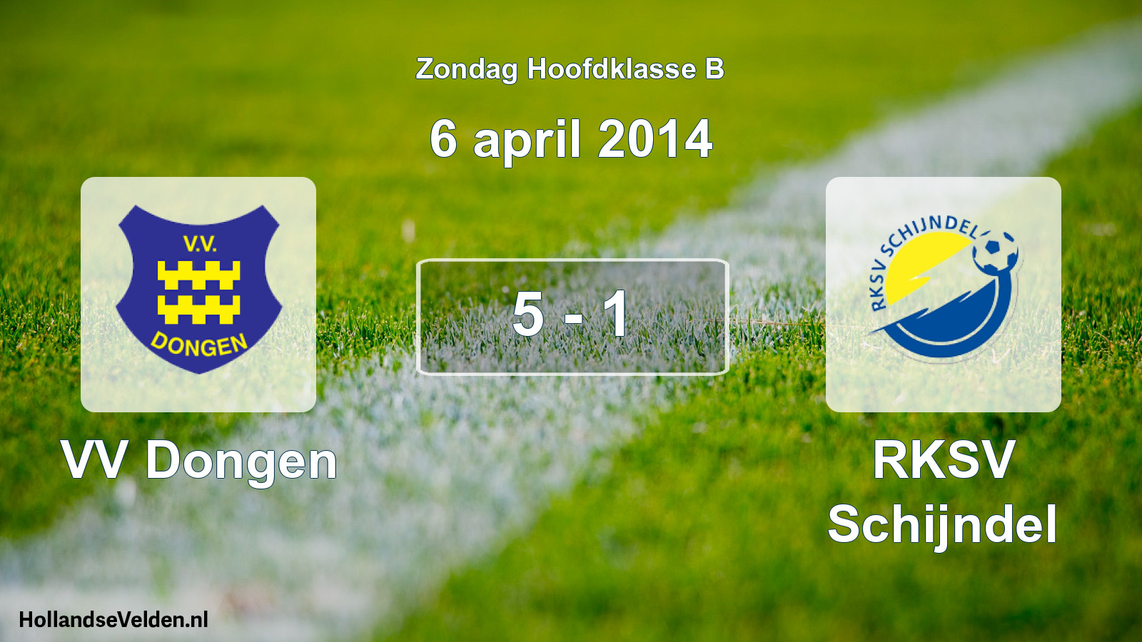 Total number of matches played: VV Dongen - RKSV Schijndel 5 - 1 (6 April 2014)